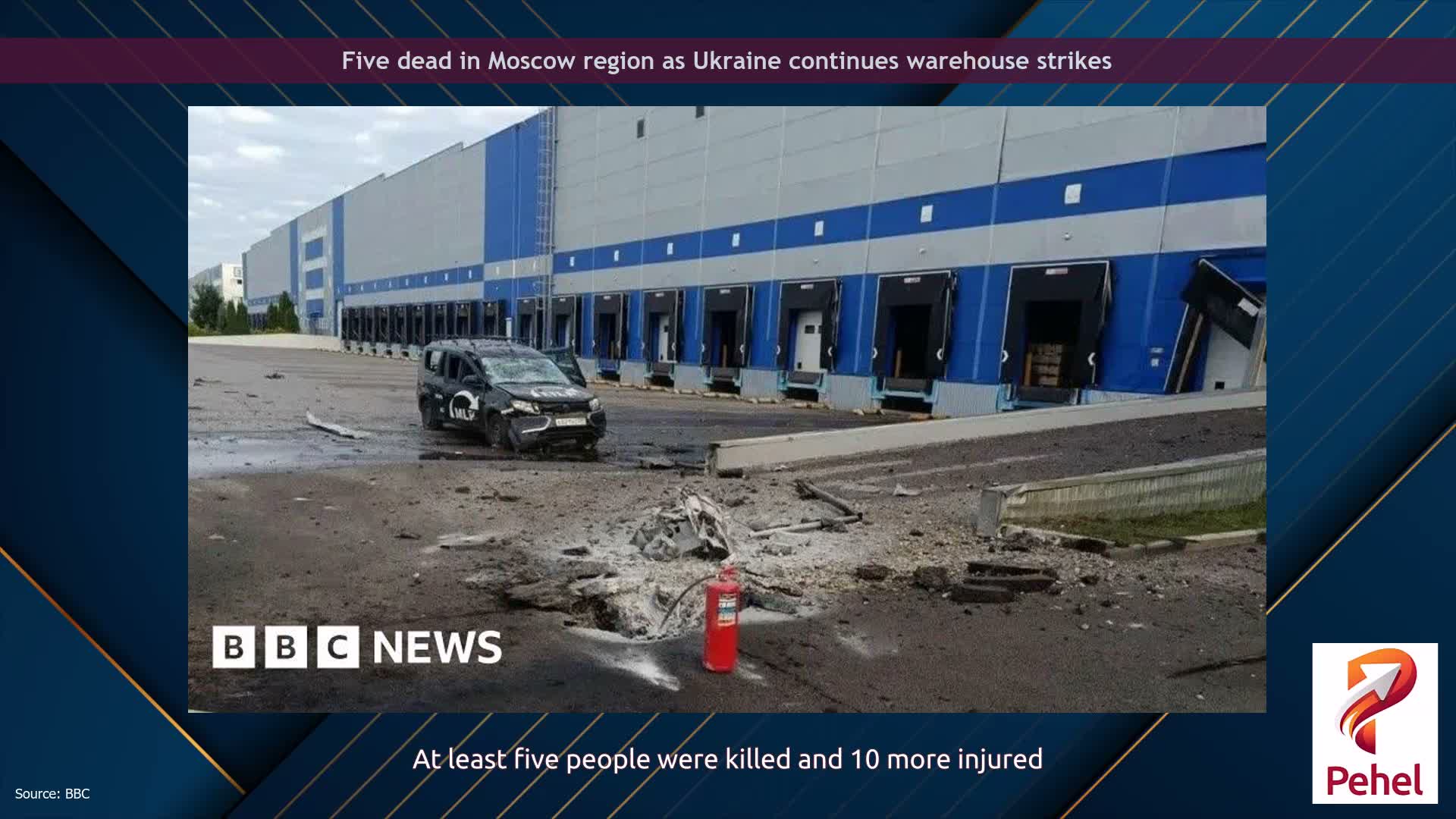 Five dead in Moscow region as Ukraine continues warehouse strikes