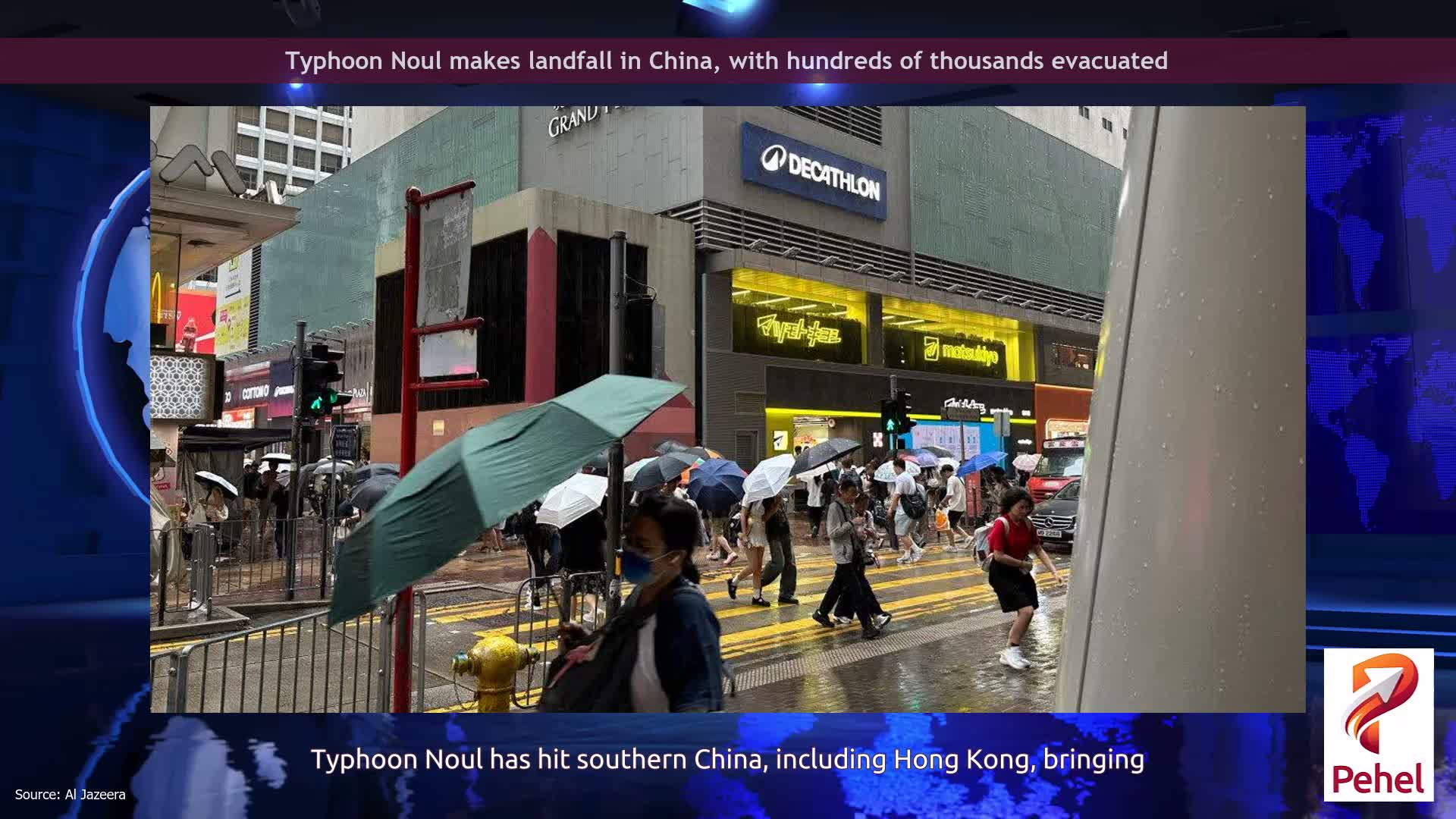 Typhoon Noul makes landfall in China, with hundreds of thousands evacuated