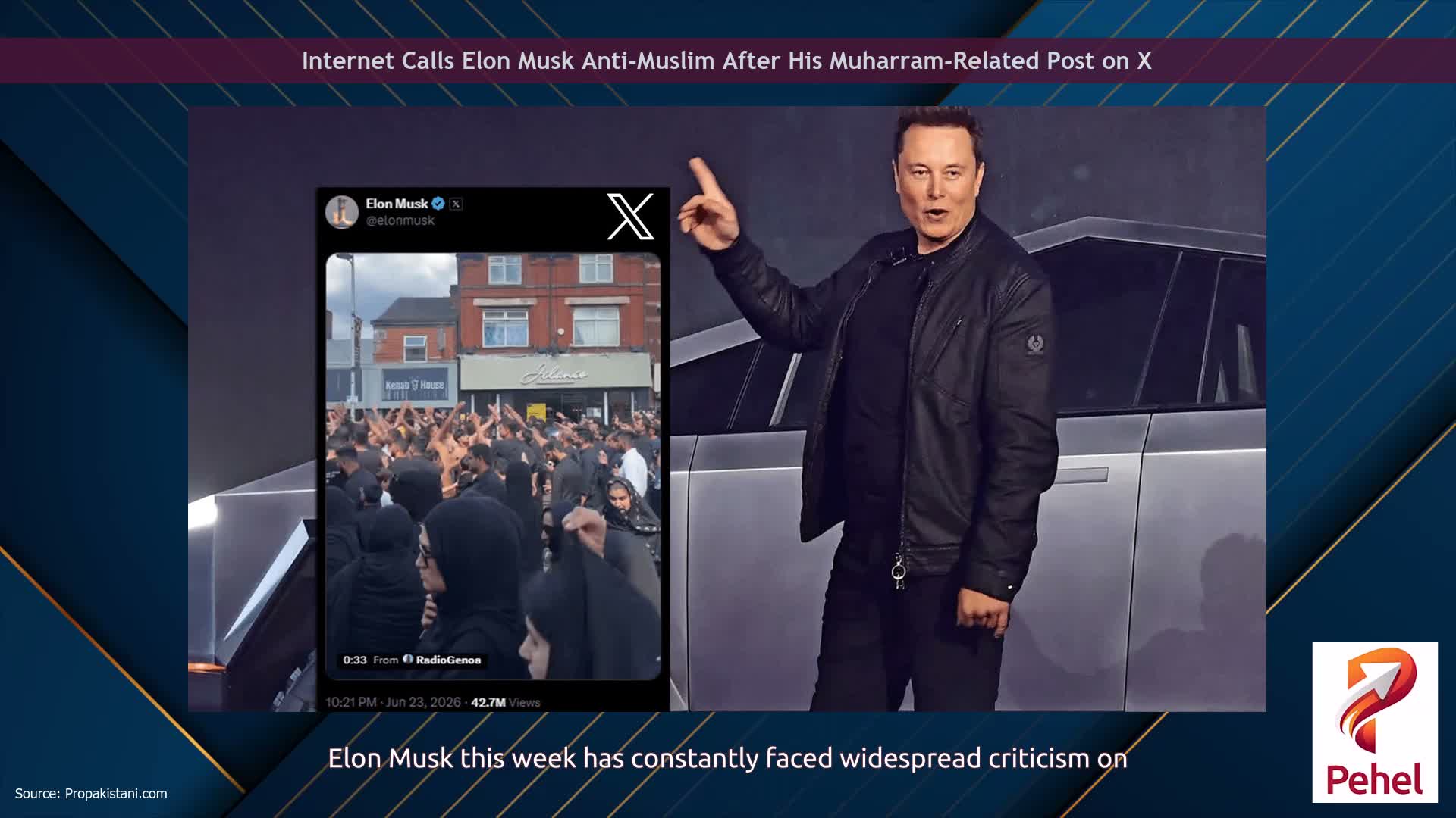 Internet Calls Elon Musk Anti-Muslim After His Muharram-Related Post on X