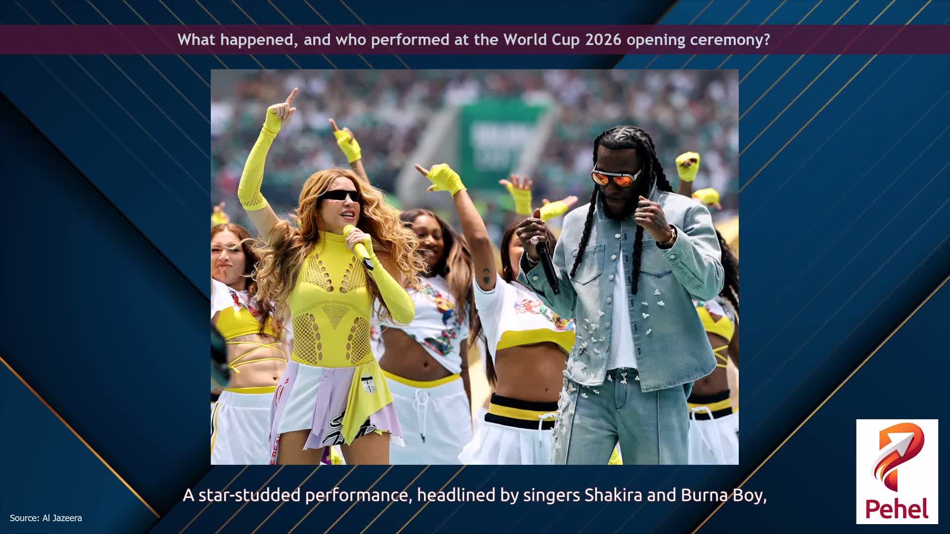 What happened, and who performed at the World Cup 2026 opening ceremony?