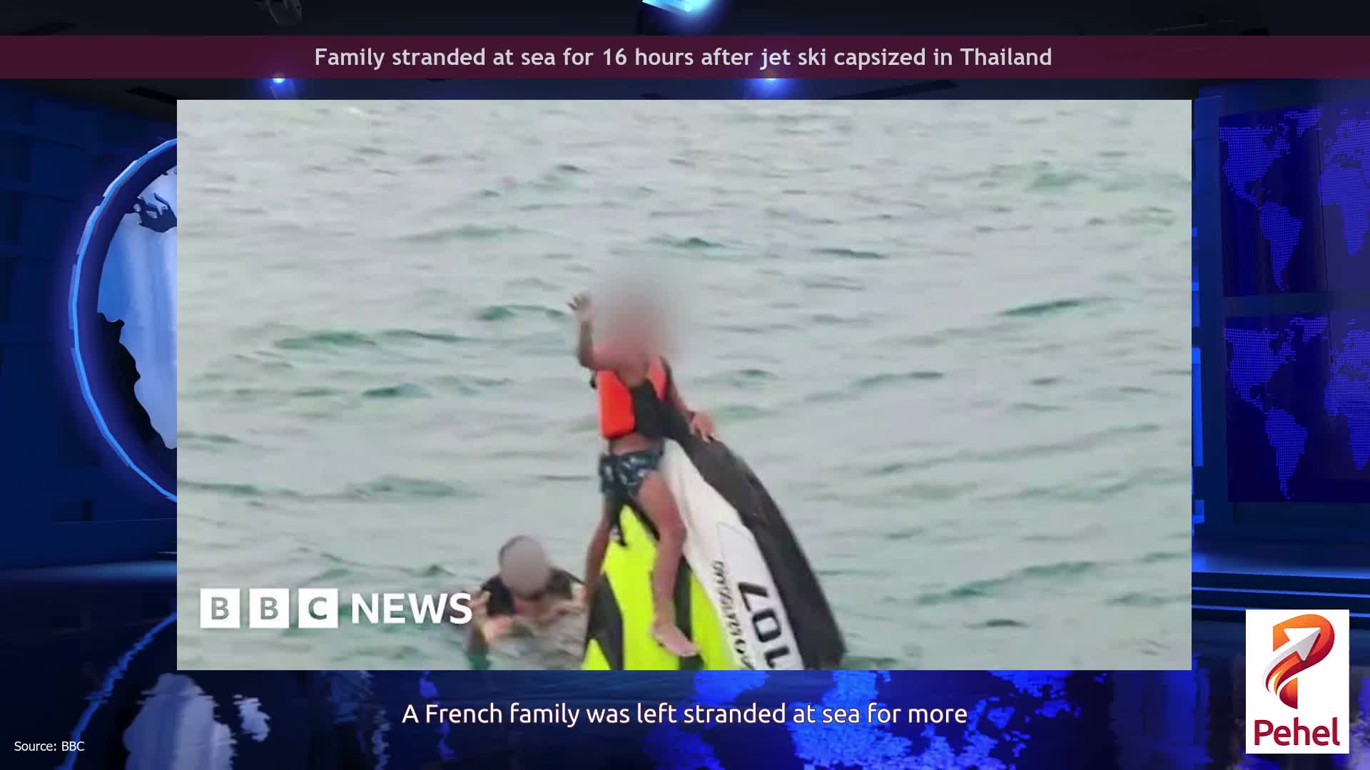Family stranded at sea for 16 hours after jet ski capsized in Thailand