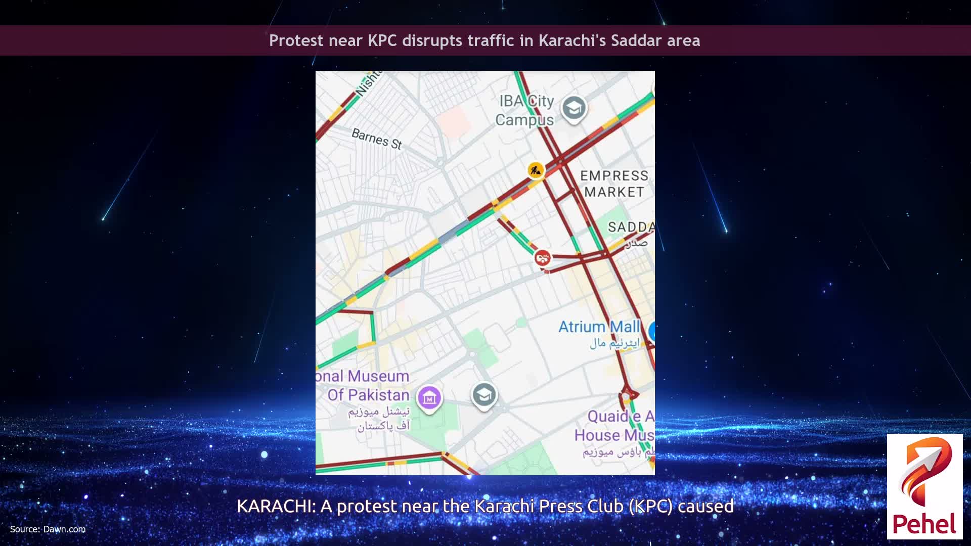 Protest near KPC disrupts traffic in Karachi's Saddar area