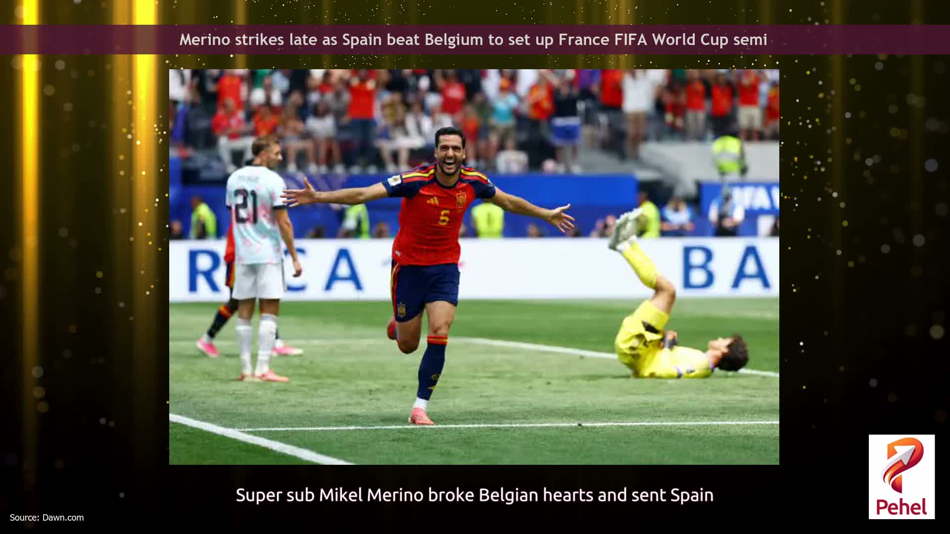 Merino strikes late as Spain beat Belgium to set up France FIFA World Cup semi
