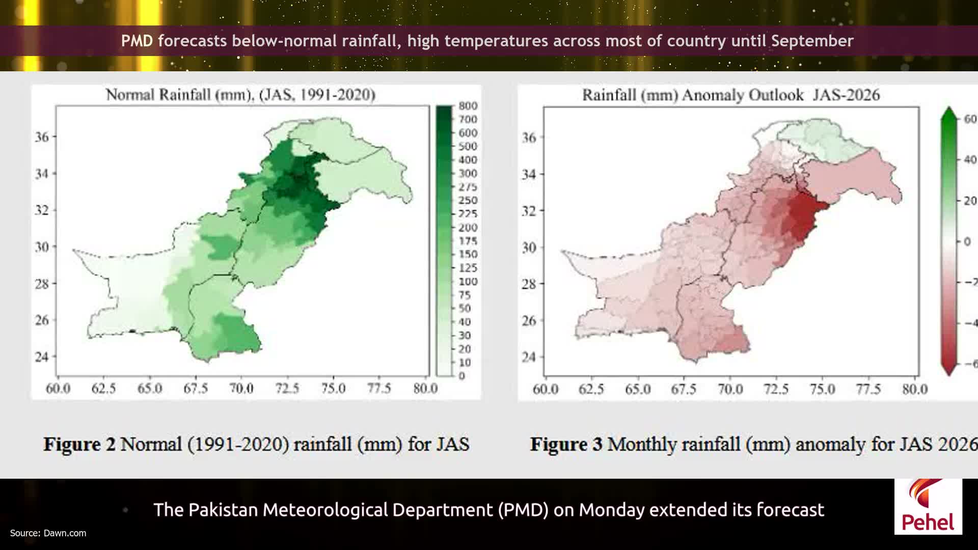 PMD forecasts below-normal rainfall, high temperatures across most of country until September
