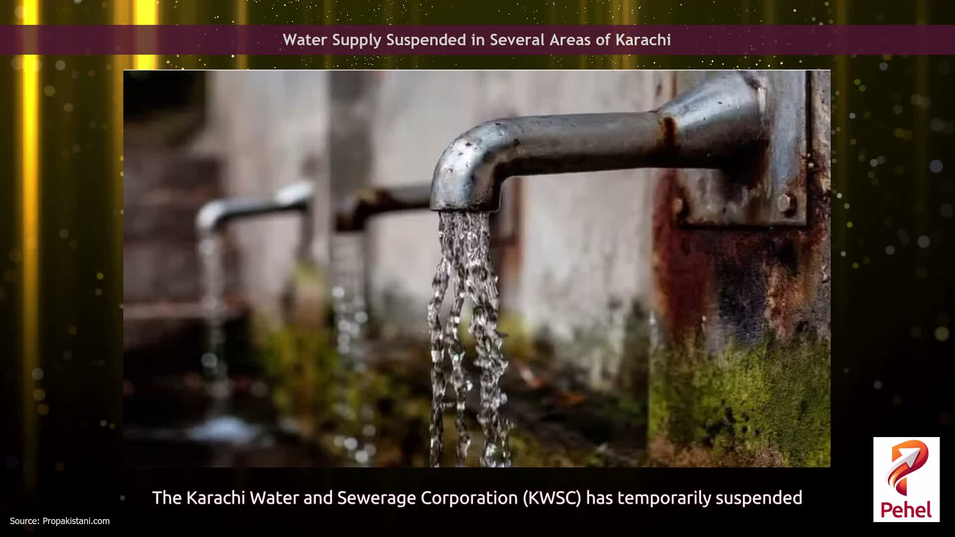 Water Supply Suspended in Several Areas of Karachi