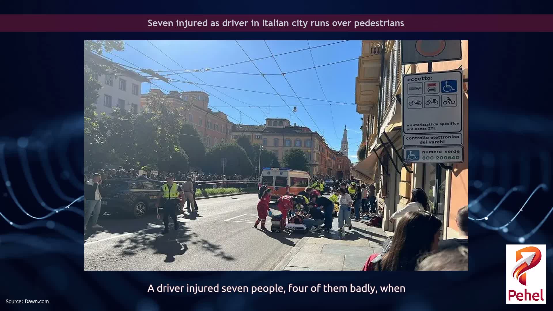 Seven injured as driver in Italian city runs over pedestrians