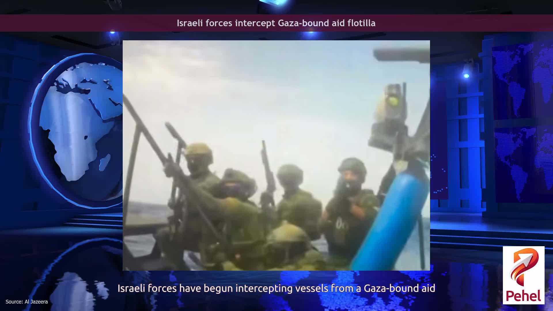 Israeli forces intercept Gaza-bound aid flotilla