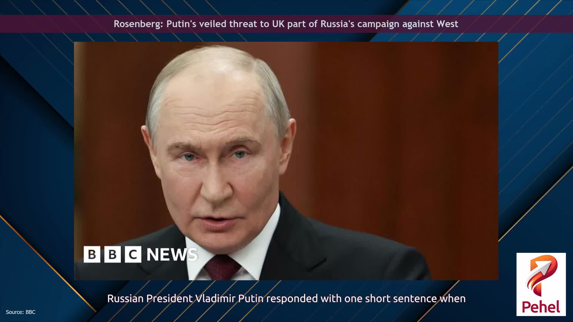 Rosenberg: Putin's veiled threat to UK part of Russia's campaign against West