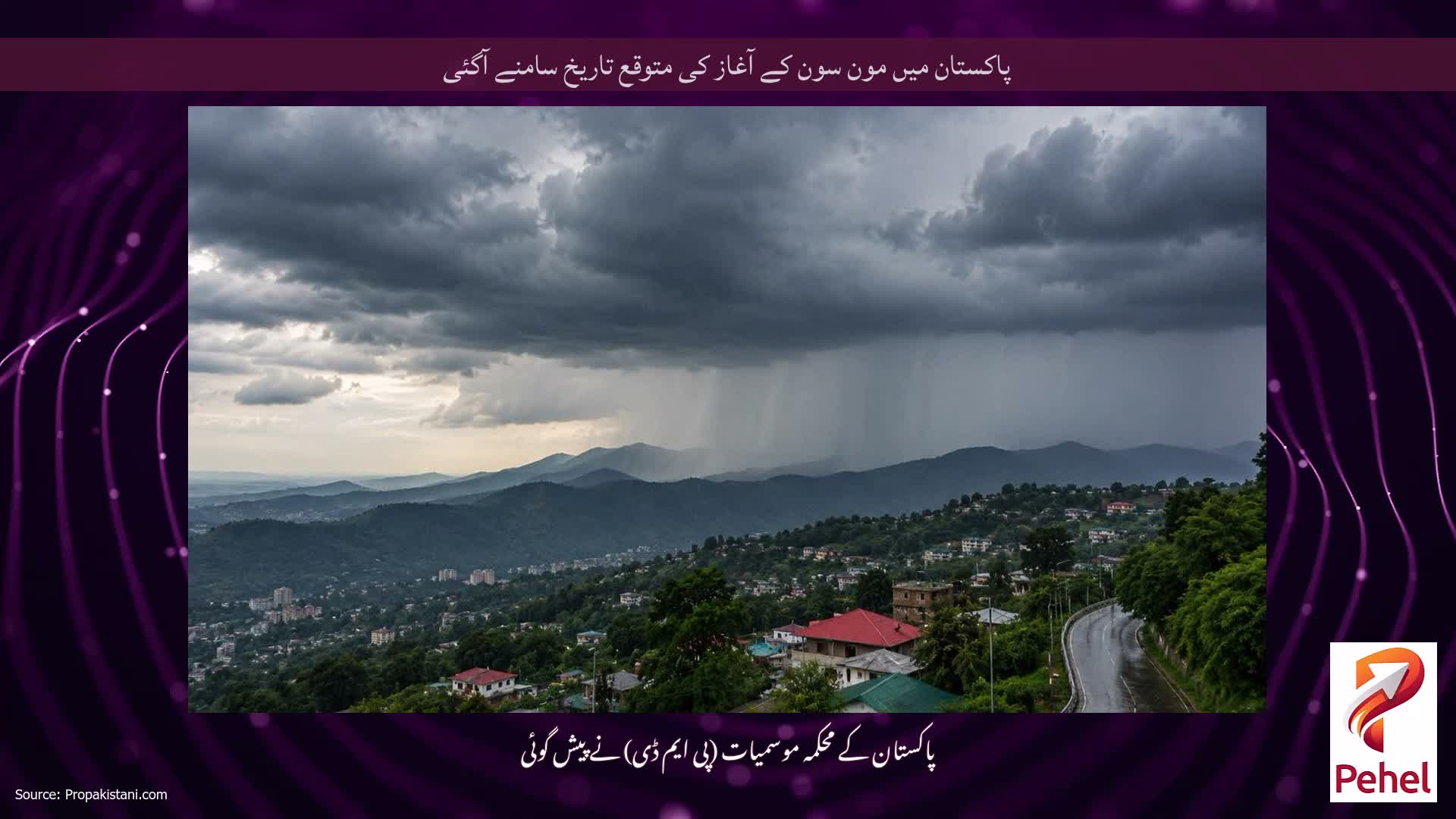 پاکستان میں مون سون کے آغاز کی متوقع تاریخ سامنے آگئی