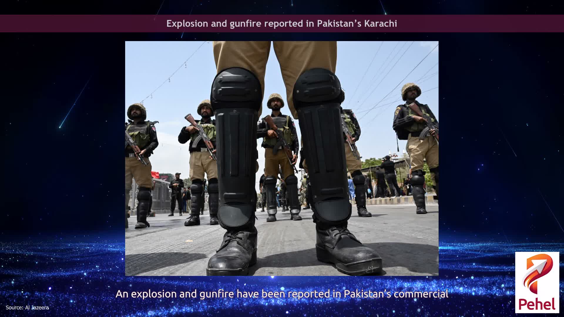 Explosion and gunfire reported in Pakistan’s Karachi