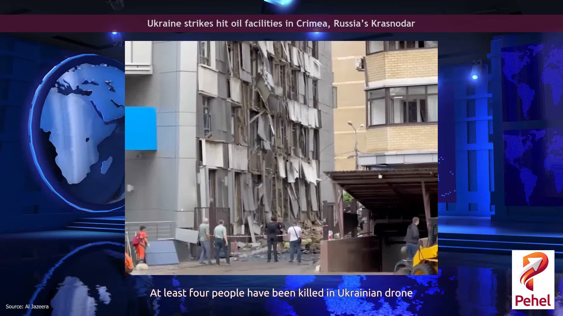 Ukraine strikes hit oil facilities in Crimea, Russia’s Krasnodar