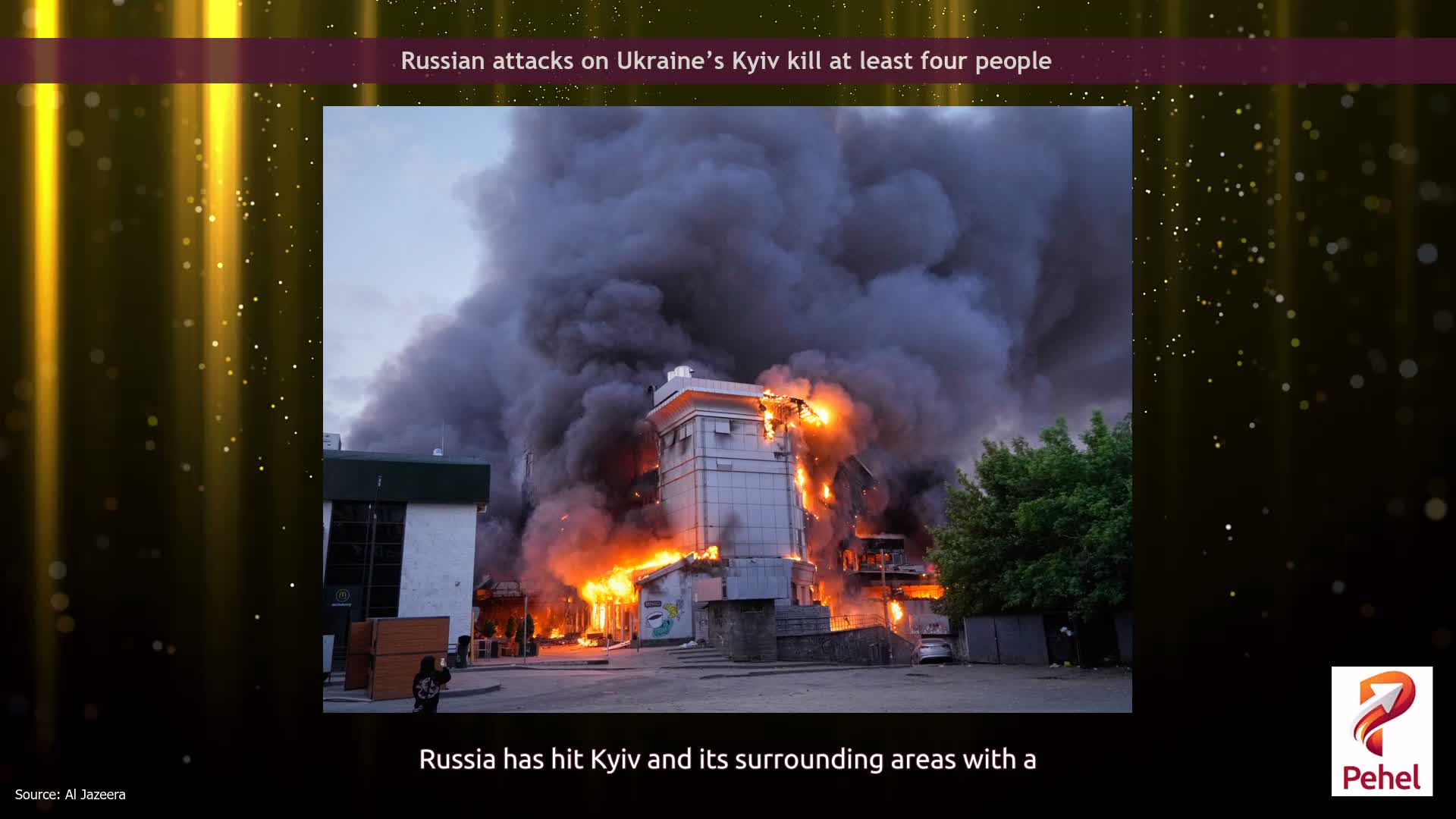 Russian attacks on Ukraine’s Kyiv kill at least four people