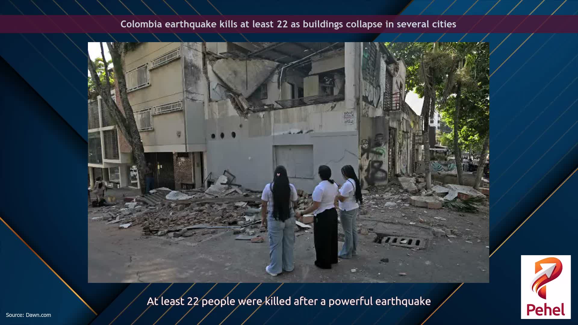 Colombia earthquake kills at least 22 as buildings collapse in several cities