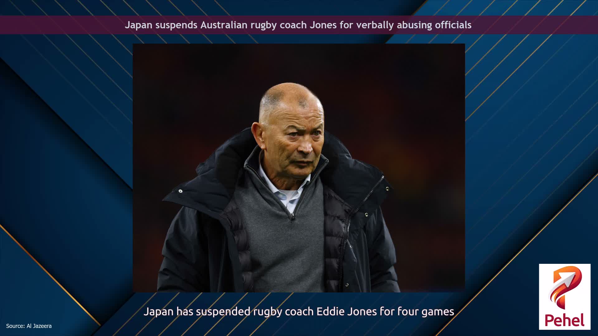 Japan suspends Australian rugby coach Jones for verbally abusing officials