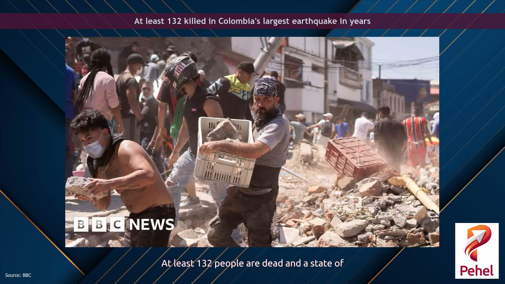 At least 132 killed in Colombia's largest  earthquake in years