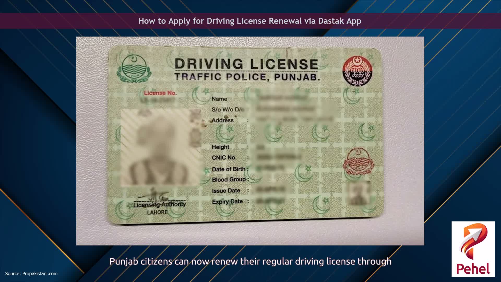 How to Apply for Driving License Renewal via Dastak App