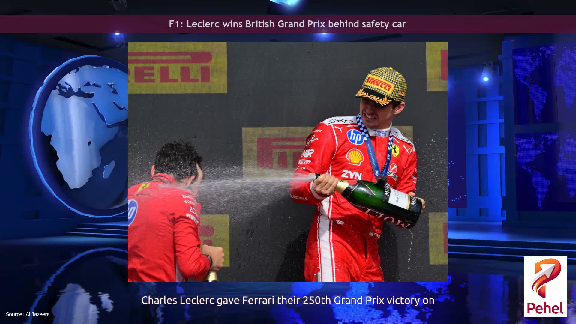 F1: Leclerc wins British Grand Prix behind safety car