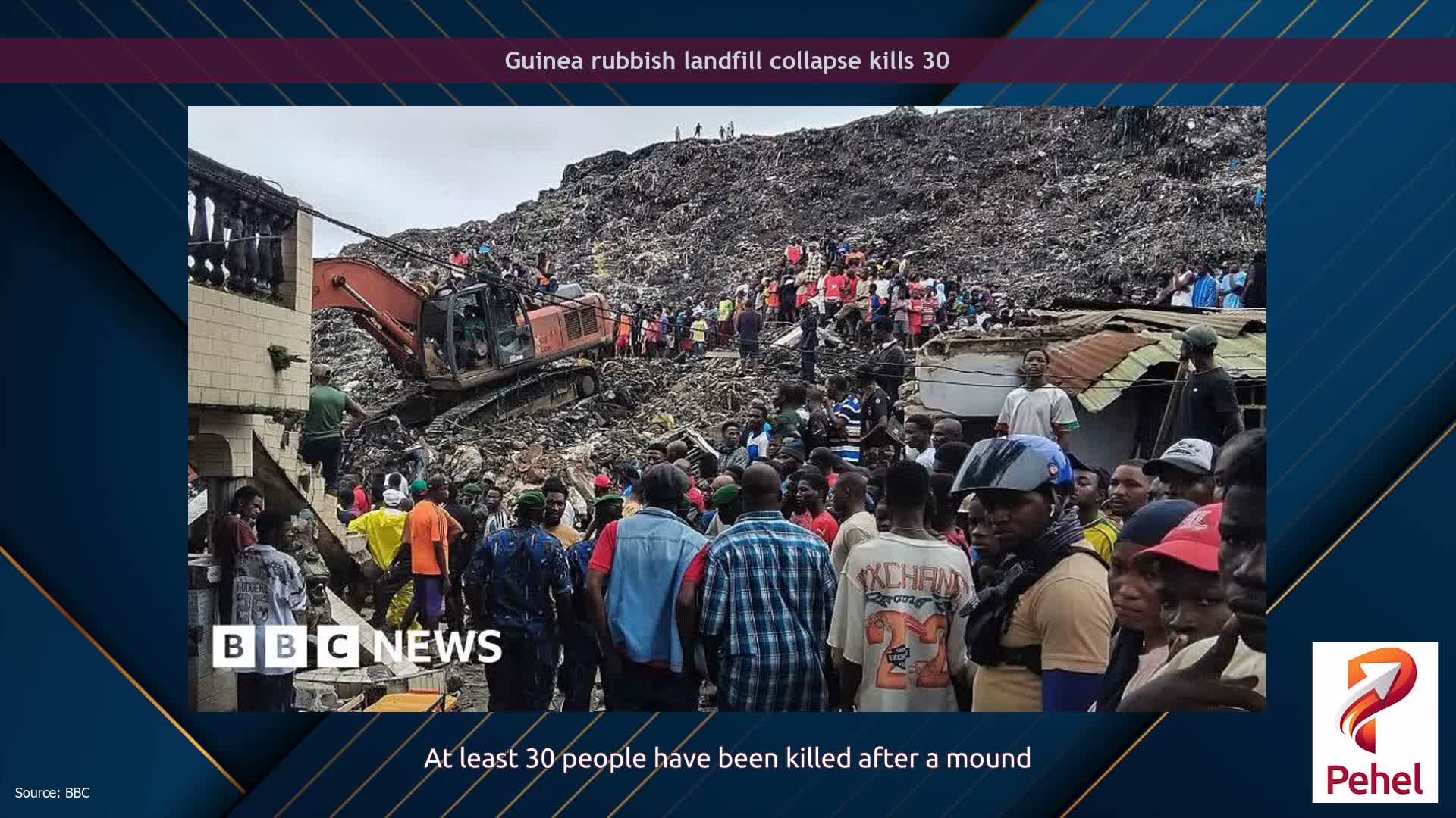 Guinea rubbish landfill collapse kills 30