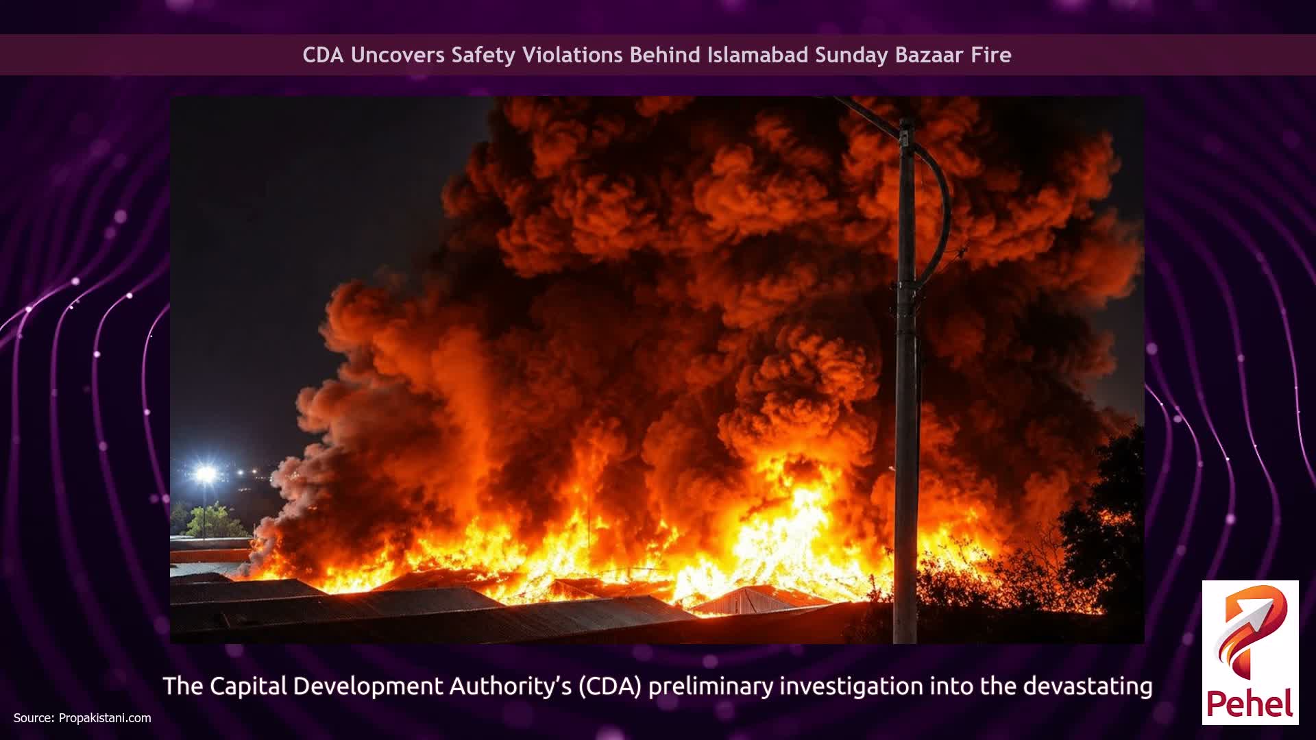 CDA Uncovers Safety Violations Behind Islamabad Sunday Bazaar Fire