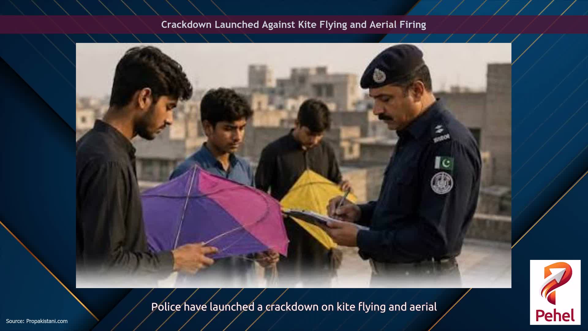 Crackdown Launched Against Kite Flying and Aerial Firing