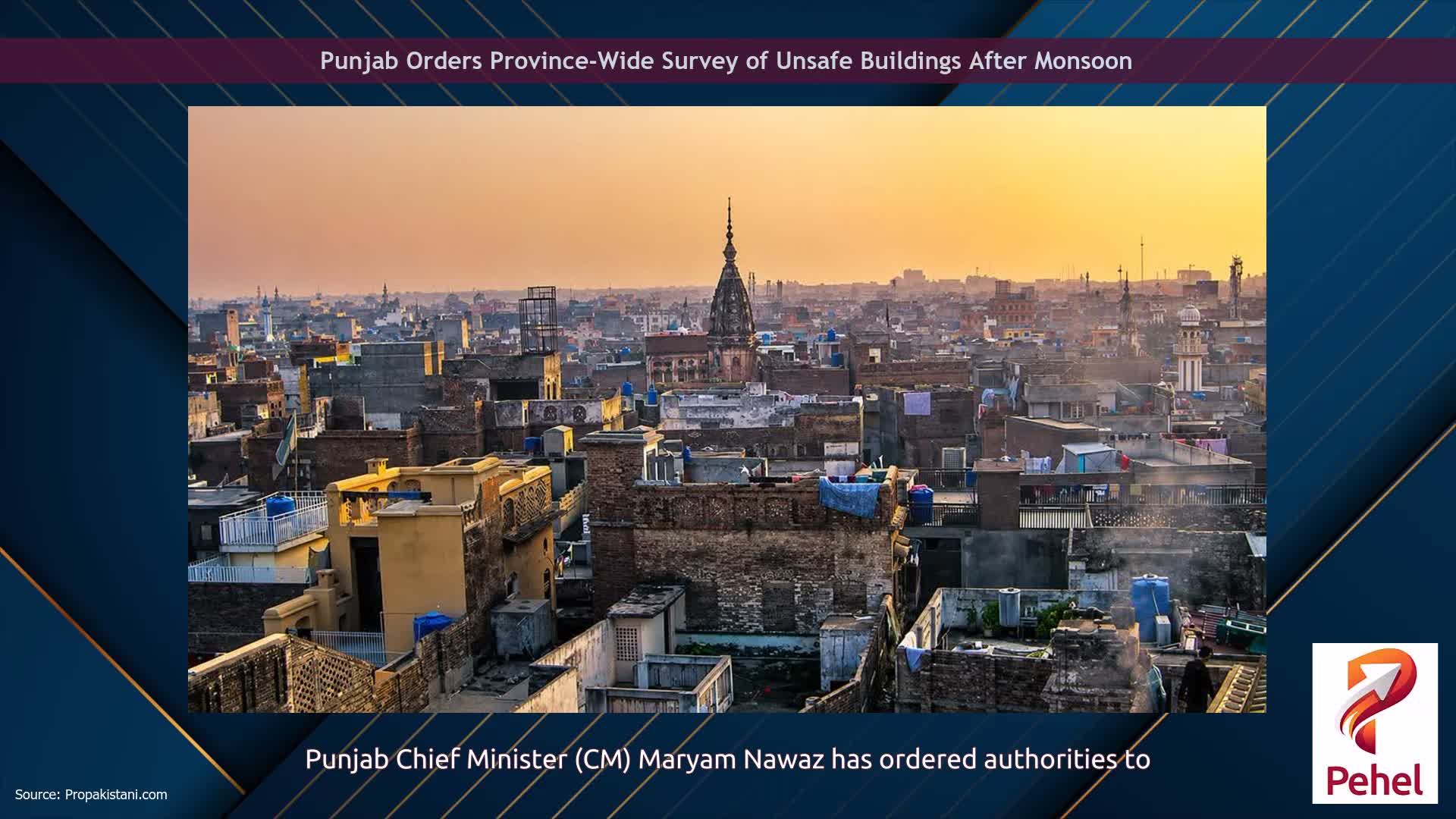 Punjab Orders Province-Wide Survey of Unsafe Buildings After Monsoon