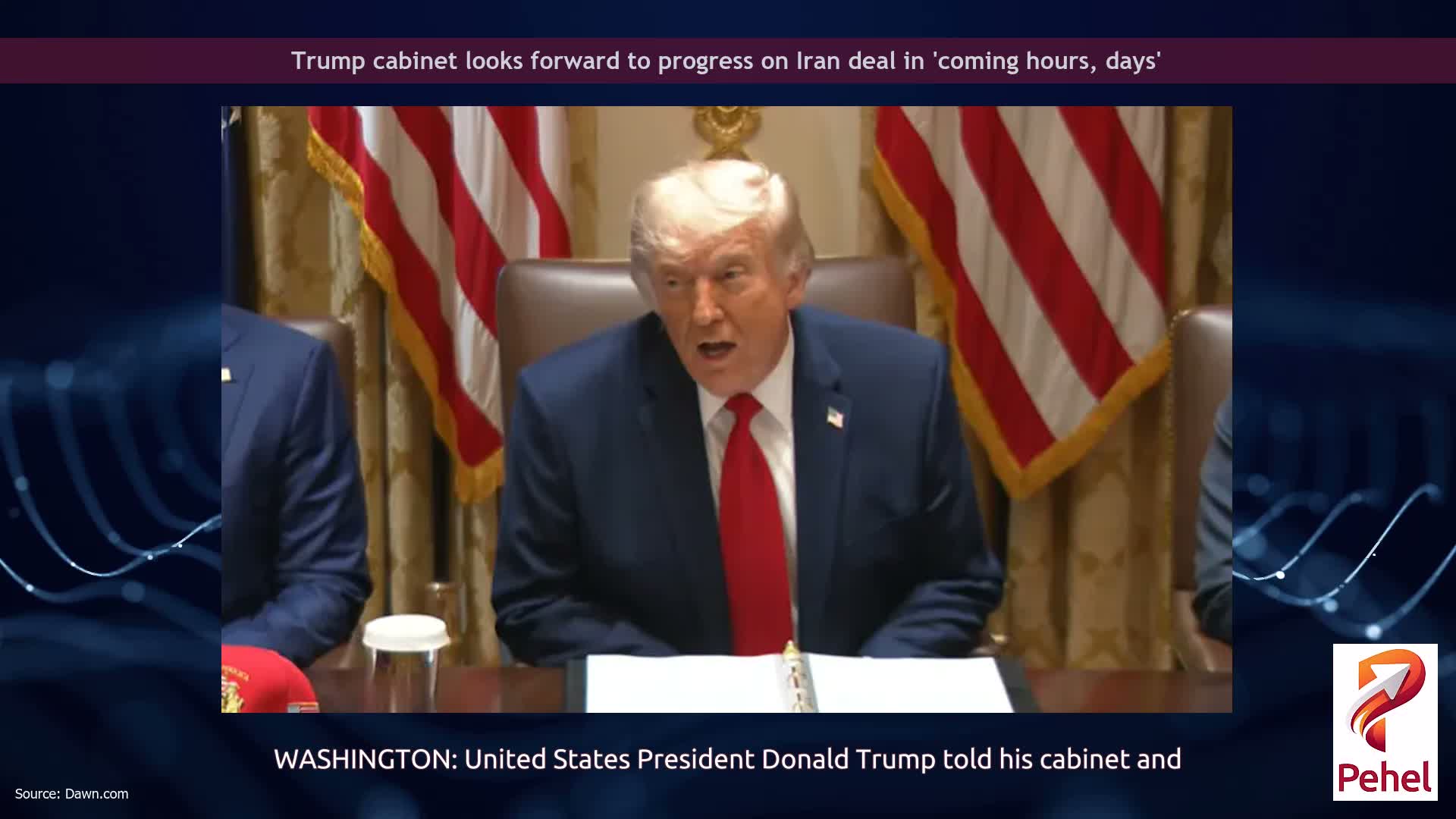 Trump cabinet looks forward to progress on Iran deal in 'coming hours, days'