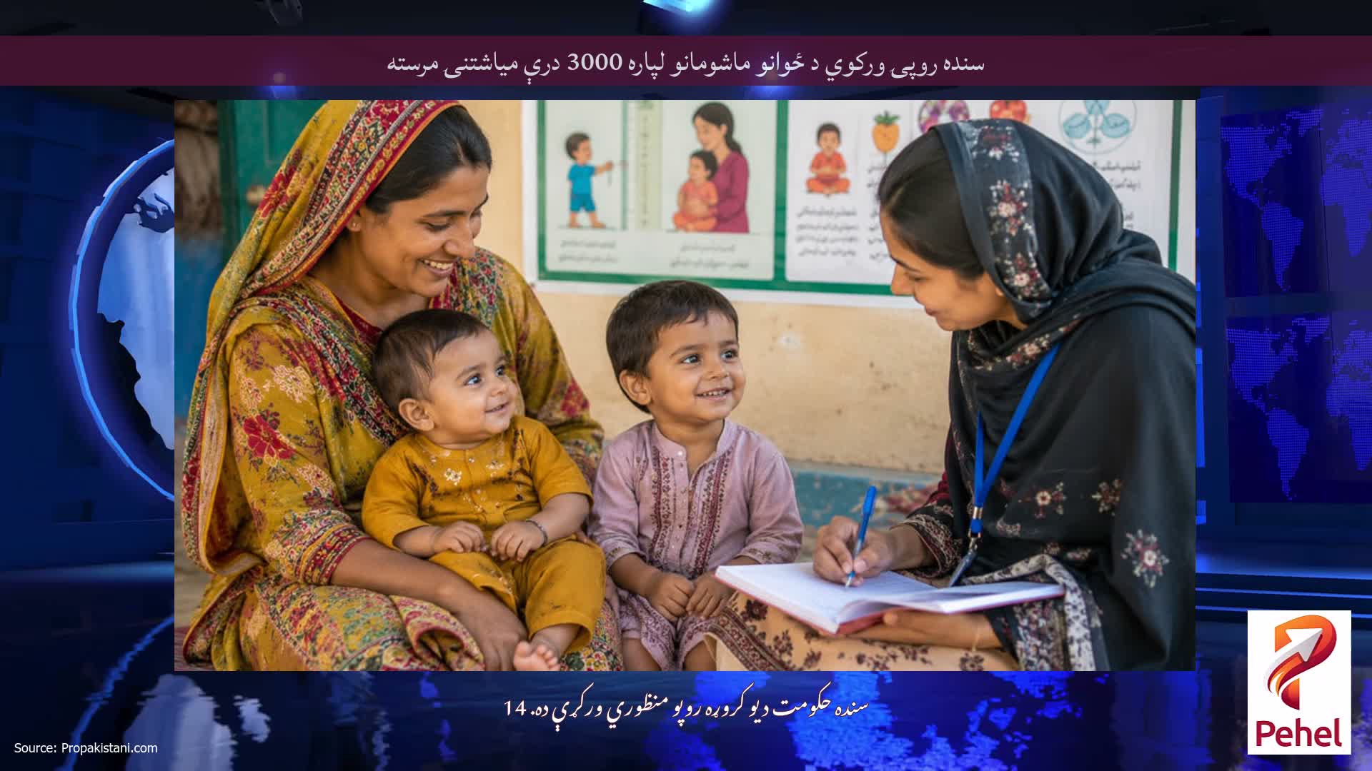 سنده روپۍ ورکوي د ځوانو ماشومانو لپاره 3000 درې میاشتنۍ مرسته