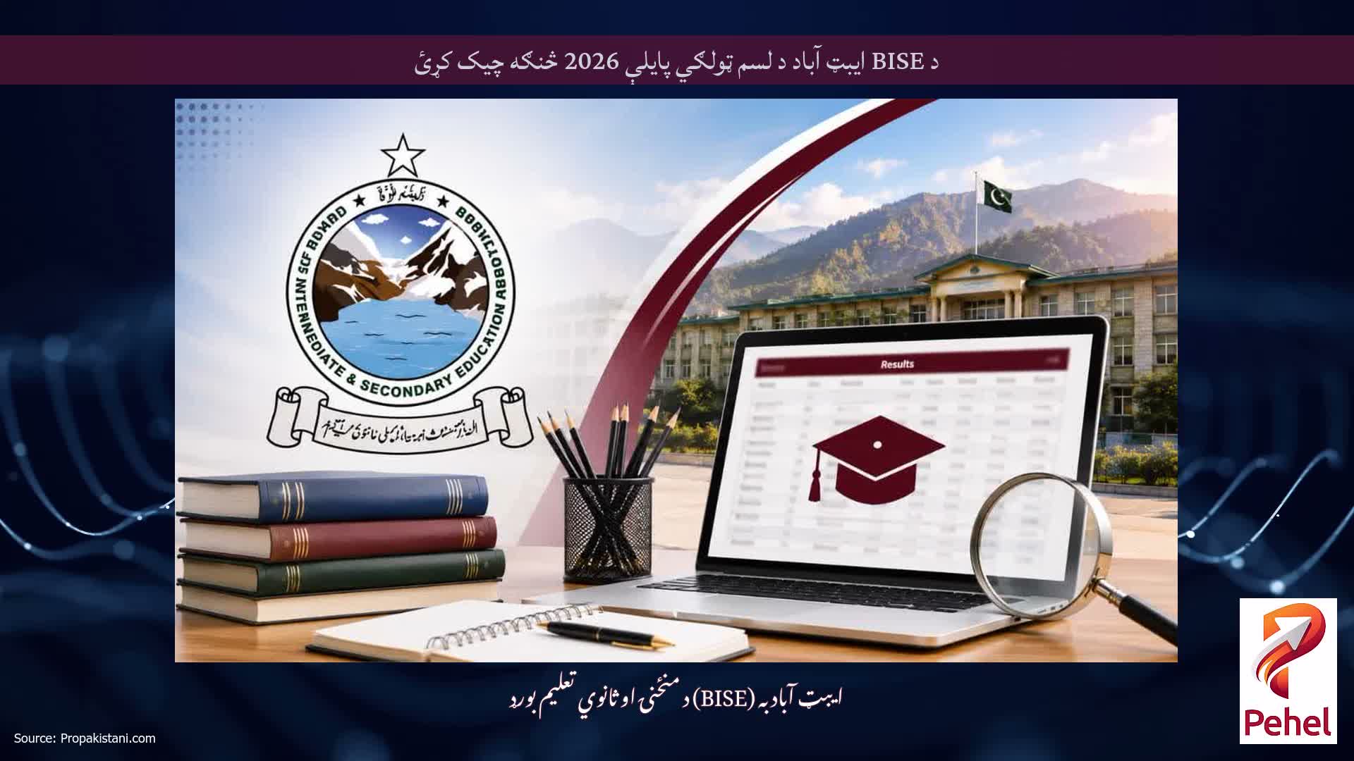 د BISE ایبټ آباد د لسم ټولګي پایلې 2026 څنګه چیک کړئ