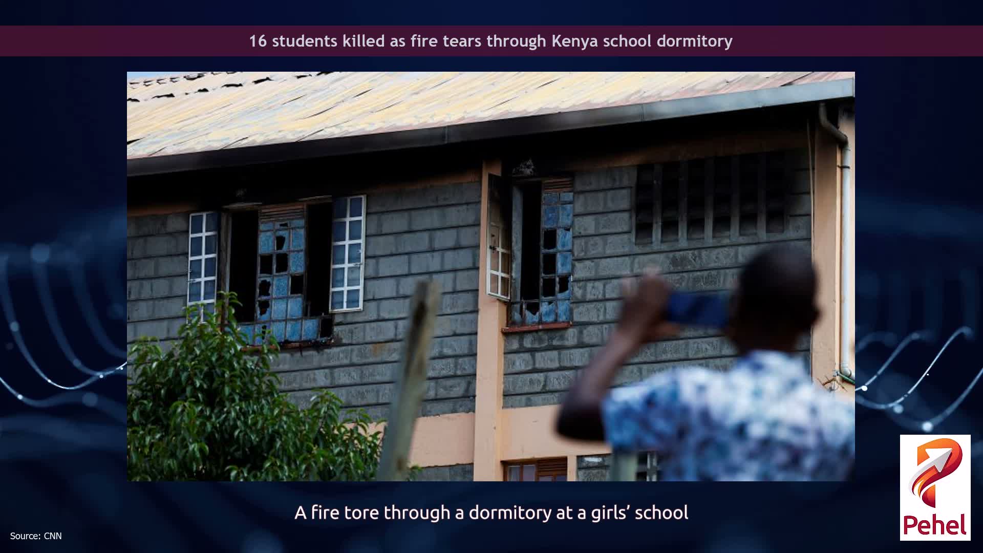 16 students killed as fire tears through Kenya school dormitory