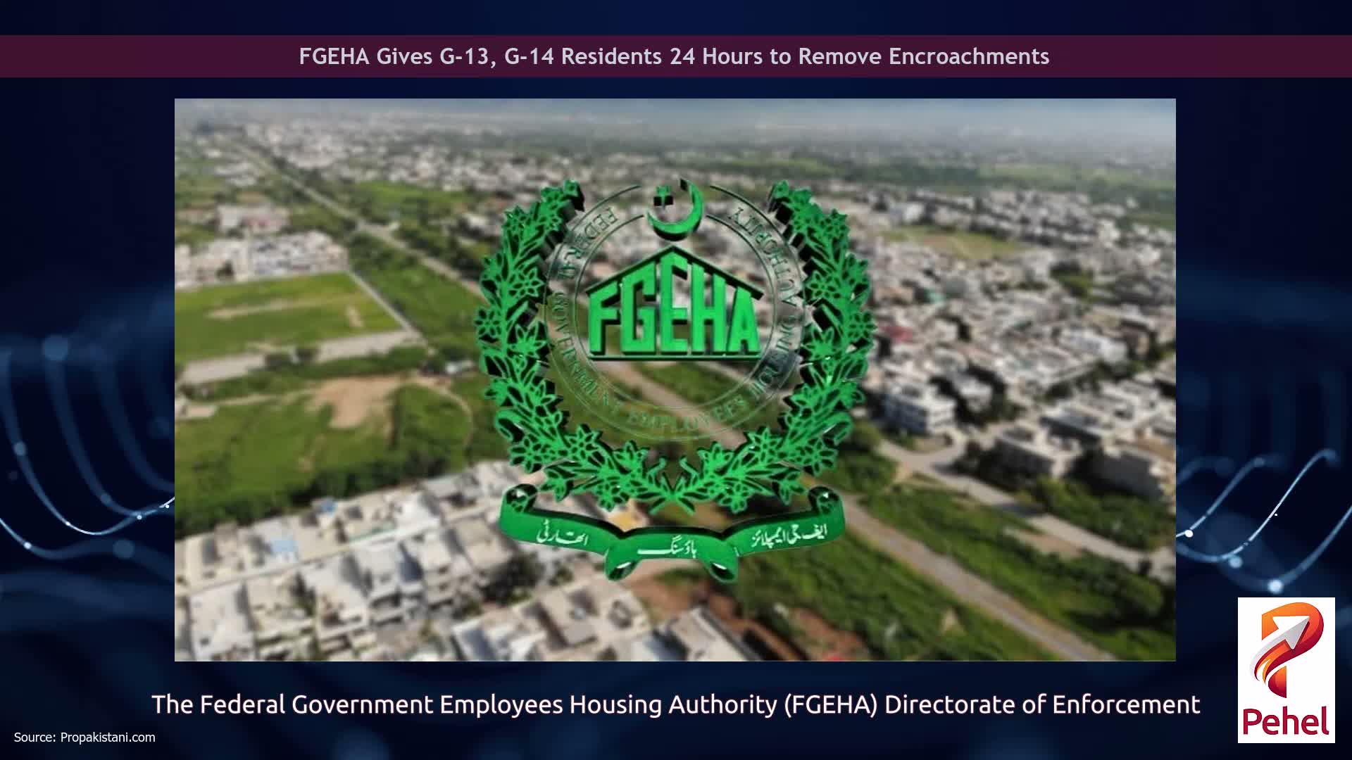FGEHA Gives G-13, G-14 Residents 24 Hours to Remove Encroachments