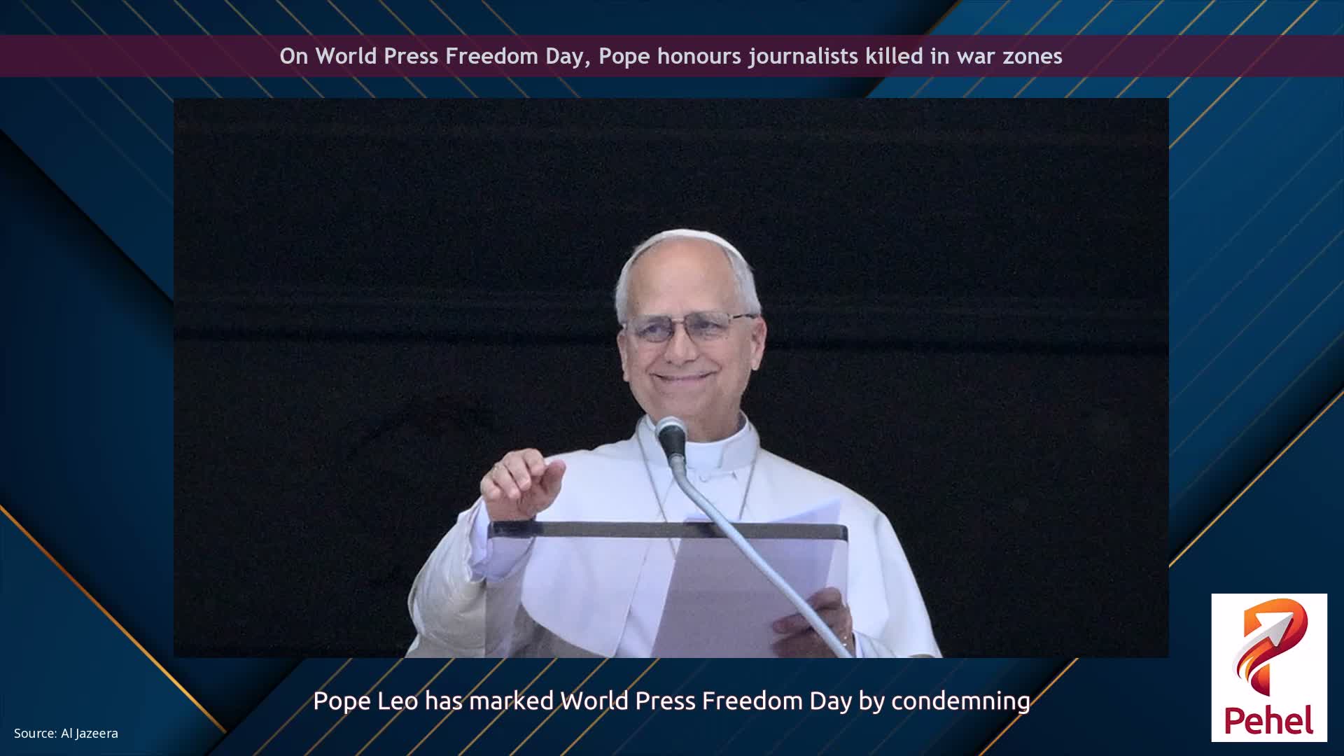 On World Press Freedom Day, Pope honours journalists killed in war zones
