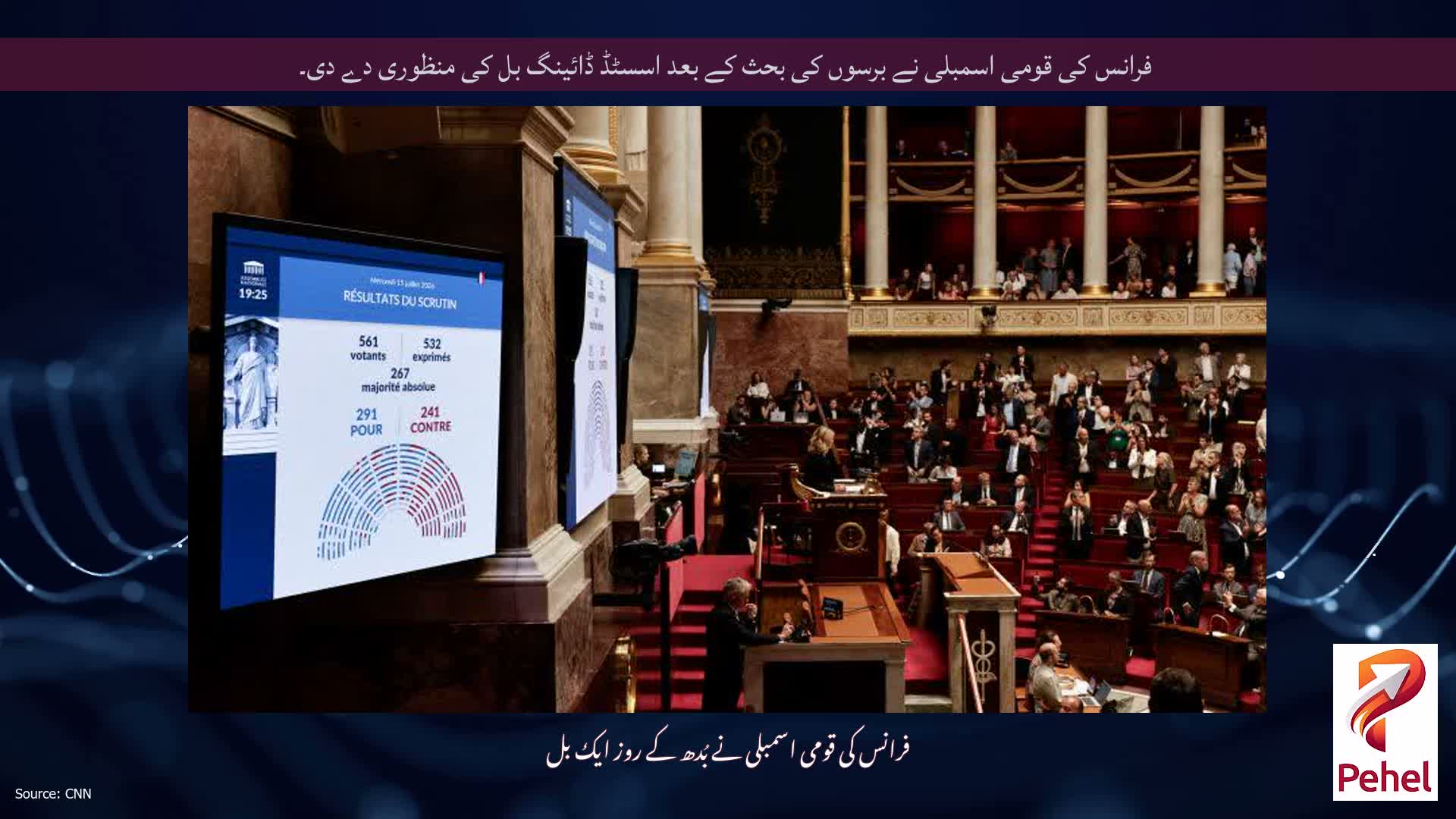 فرانس کی قومی اسمبلی نے برسوں کی بحث کے بعد اسسٹڈ ڈائینگ بل کی منظوری دے دی۔
