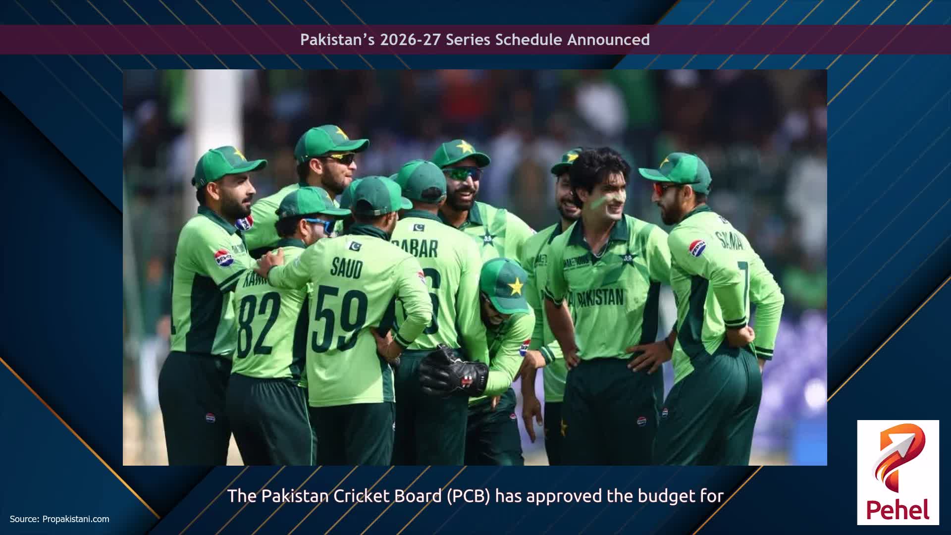 Pakistan’s 2026-27 Series Schedule Announced