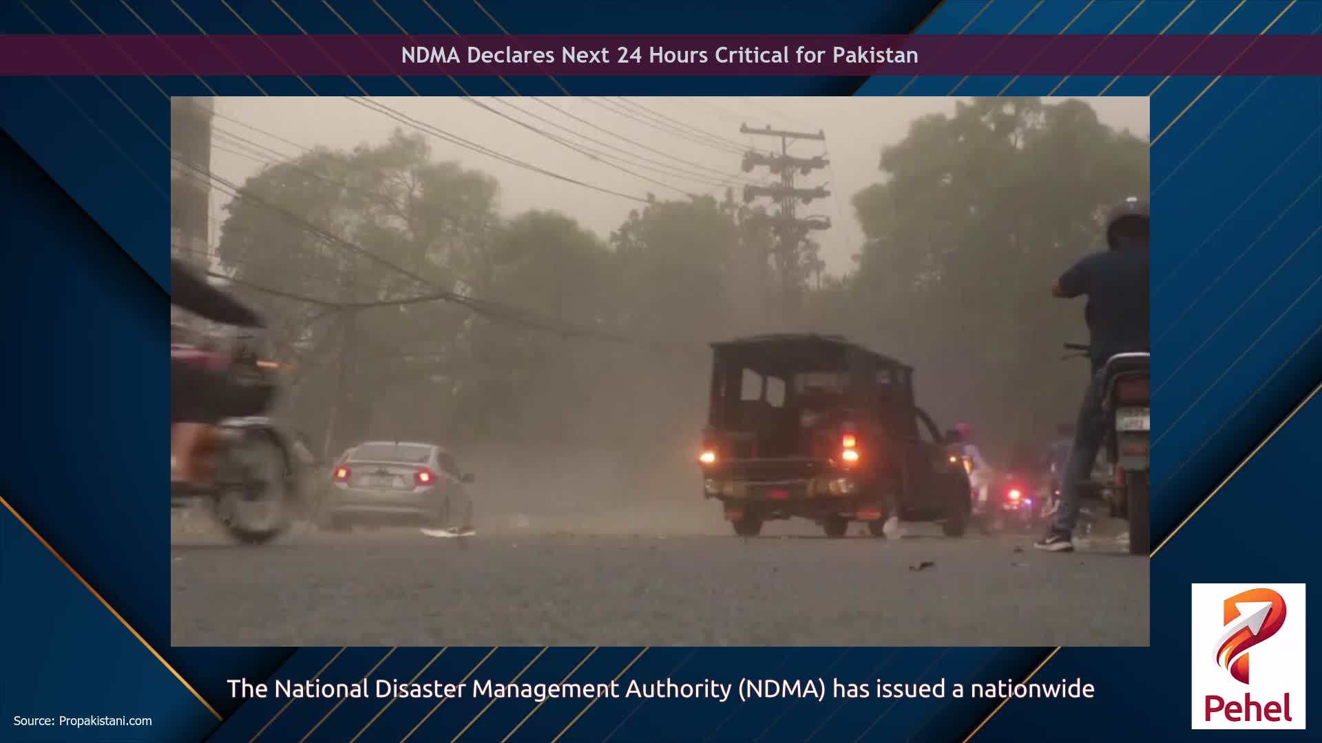 NDMA Declares Next 24 Hours Critical for Pakistan
