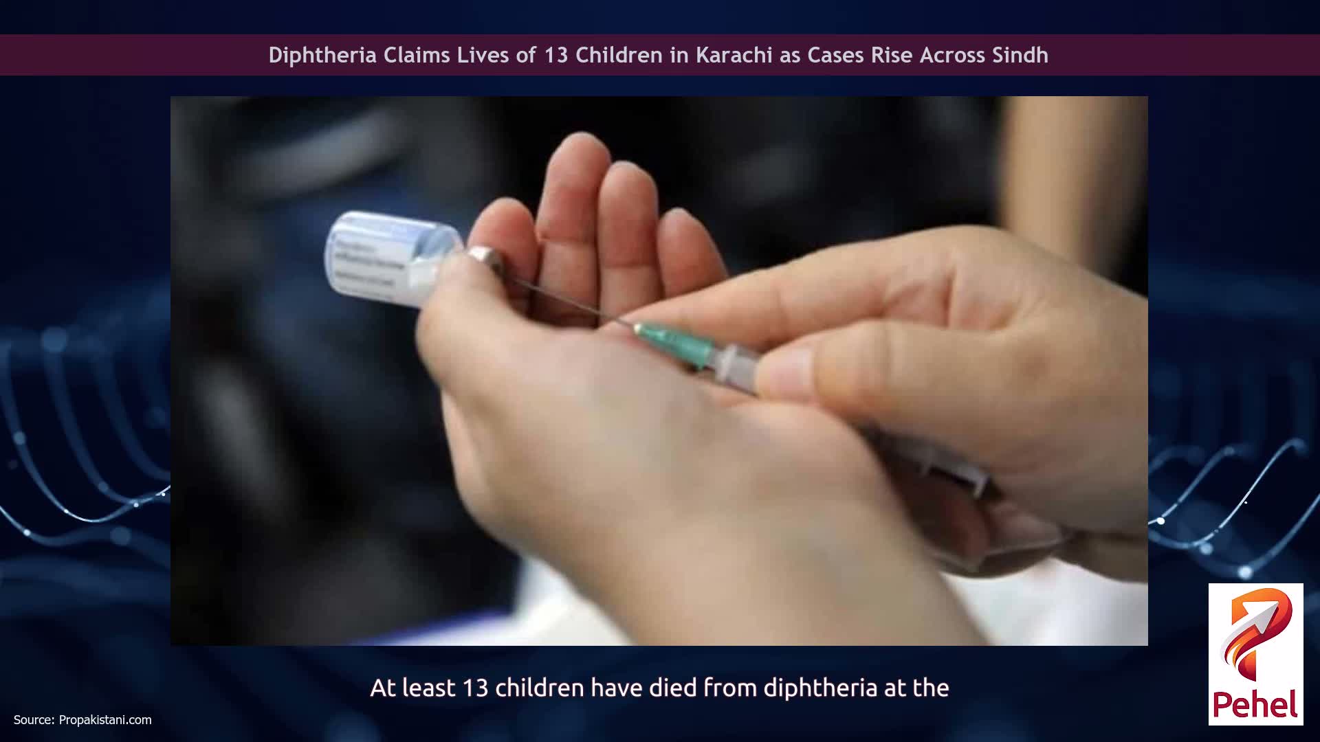 Diphtheria Claims Lives of 13 Children in Karachi as Cases Rise Across Sindh