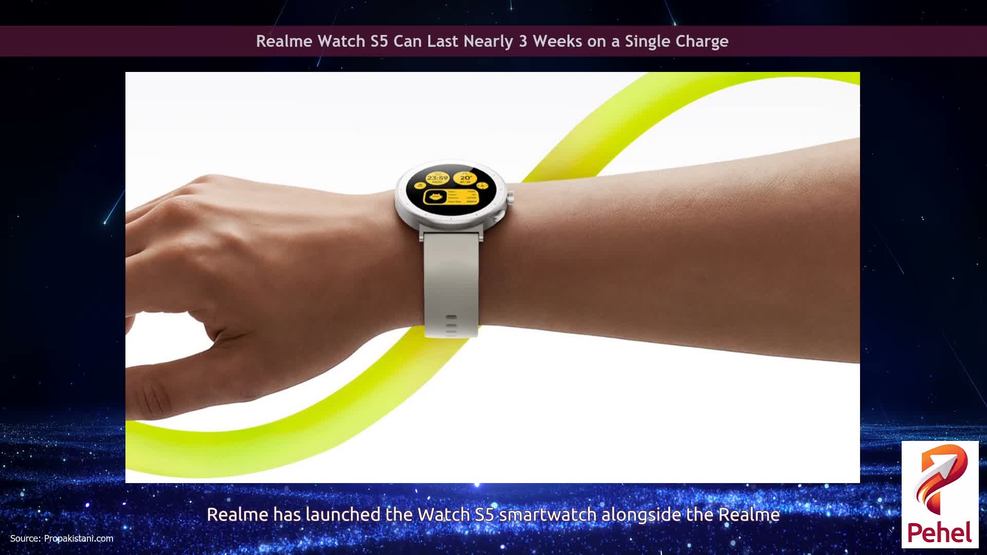 Realme Watch S5 Can Last Nearly 3 Weeks on a Single Charge