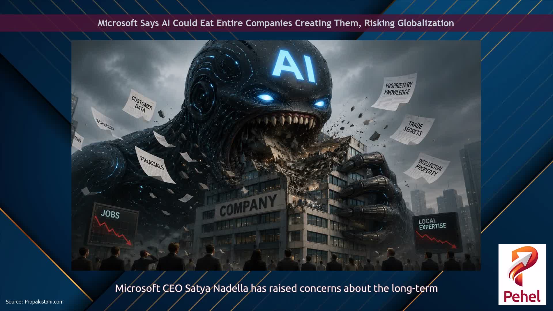 Microsoft Says AI Could Eat Entire Companies Creating Them, Risking Globalization