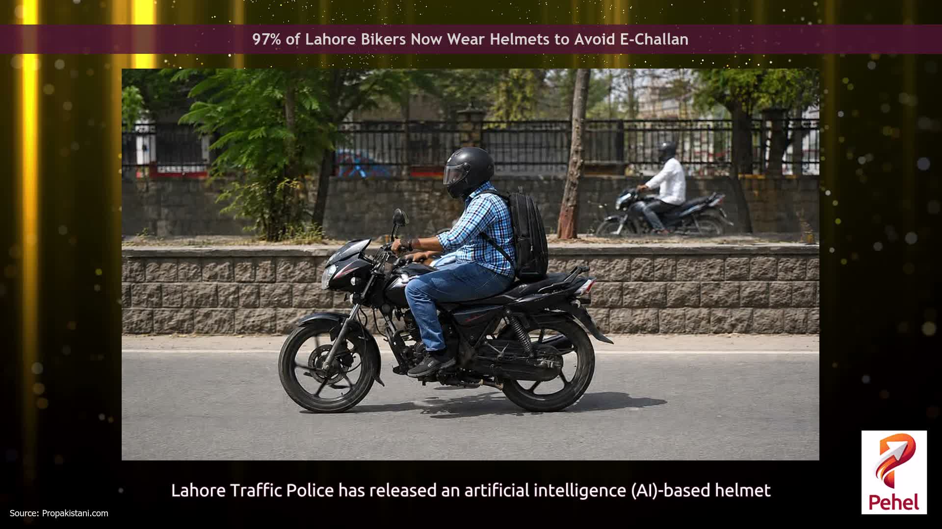 97% of Lahore Bikers Now Wear Helmets to Avoid E-Challan