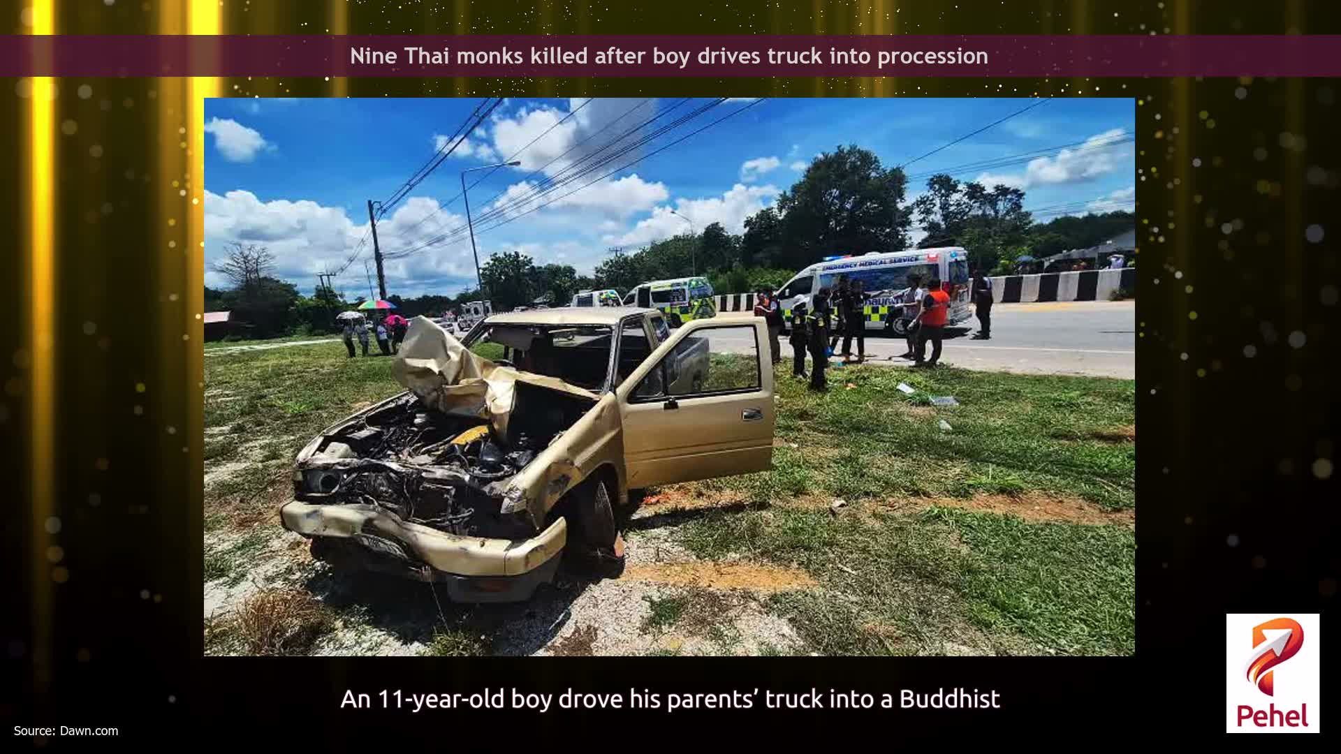 Nine Thai monks killed after boy drives truck into procession