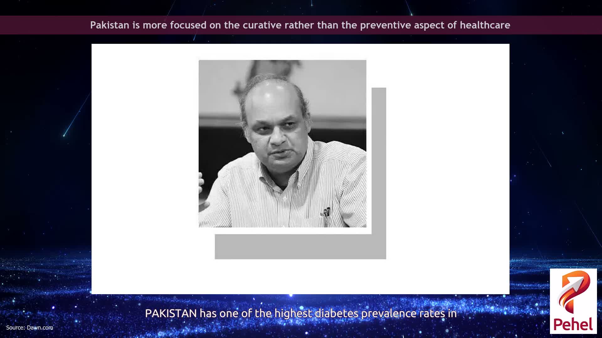 Pakistan is more focused on the curative rather than the preventive aspect of healthcare