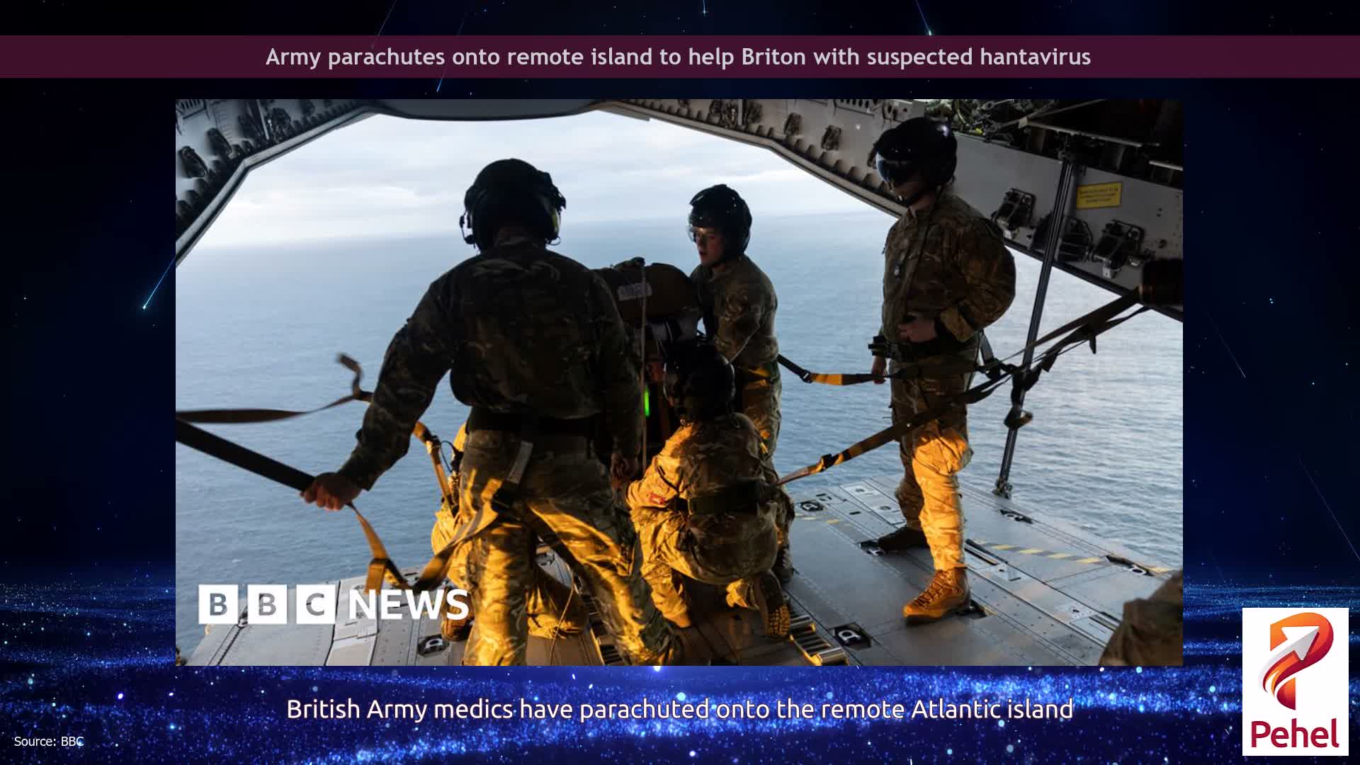 Army parachutes onto remote island to help Briton with suspected hantavirus
