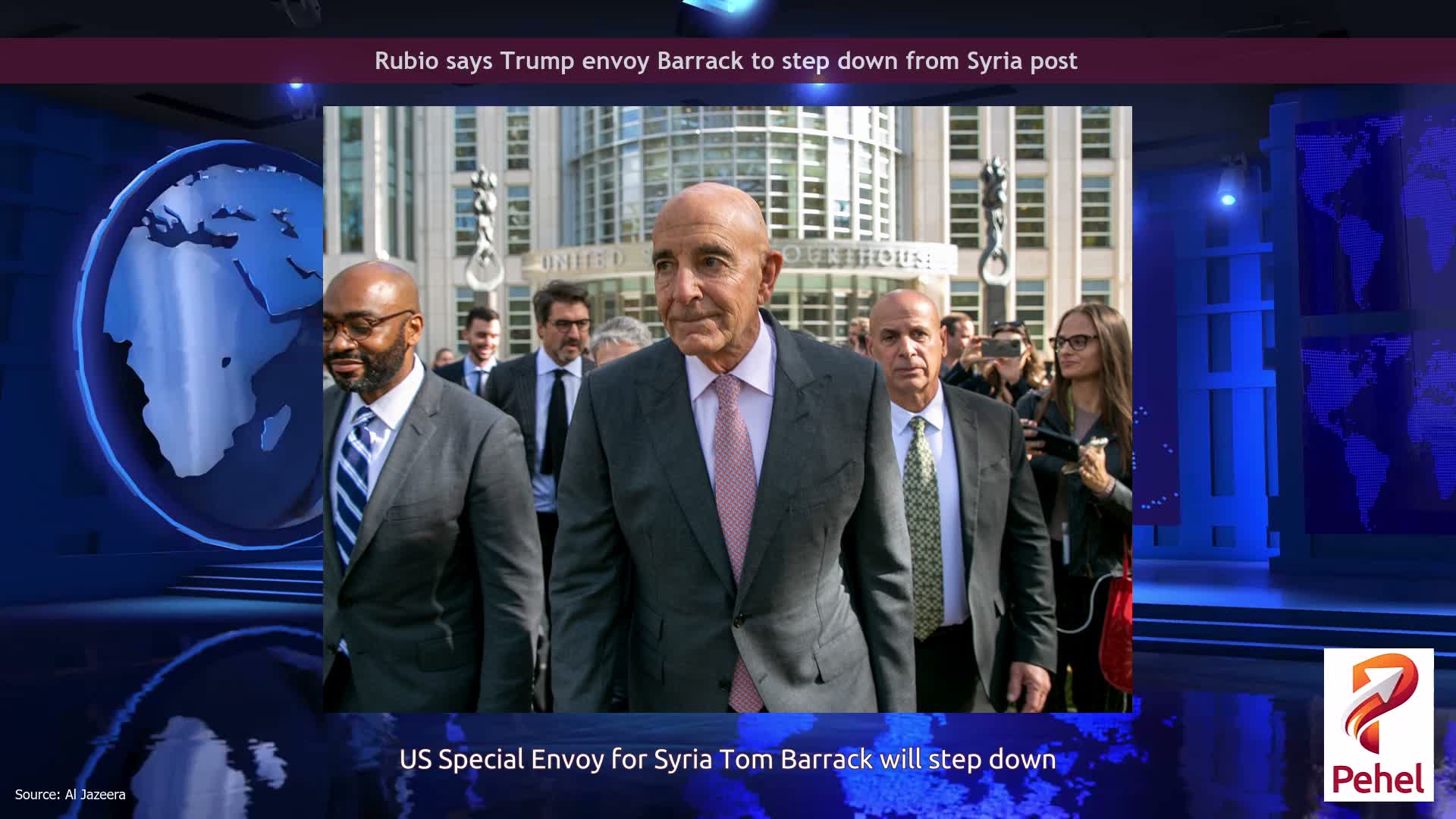 Rubio says Trump envoy Barrack to step down from Syria post
