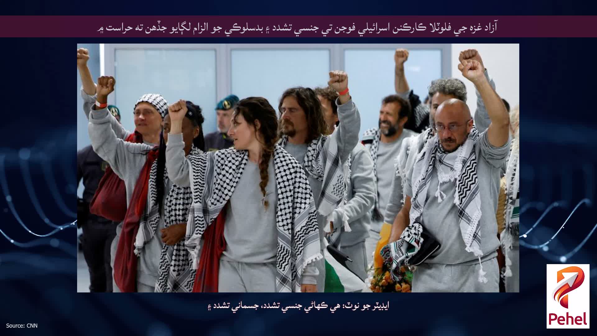 آزاد غزه جي فلوٽلا ڪارڪنن اسرائيلي فوجن تي جنسي تشدد ۽ بدسلوڪي جو الزام لڳايو جڏهن ته حراست ۾
