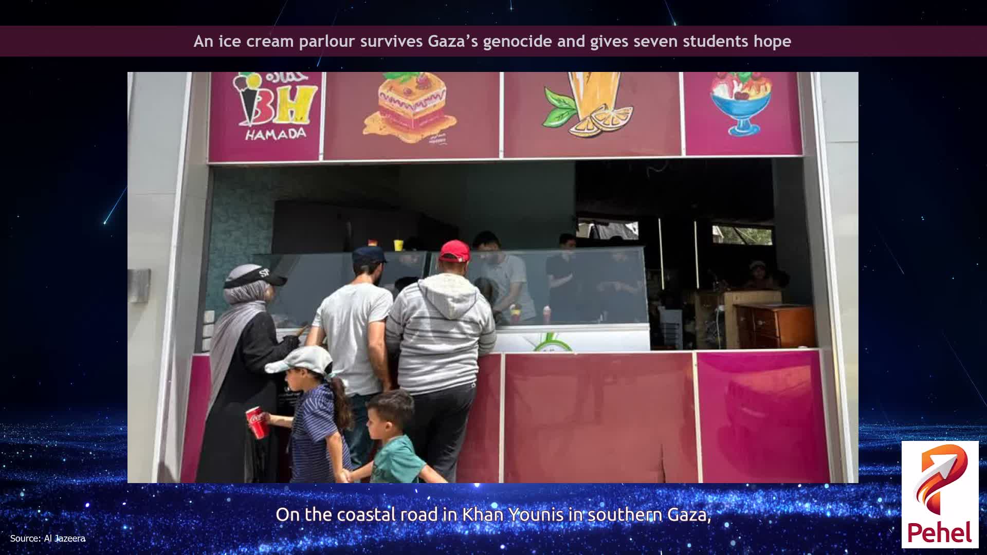 An ice cream parlour survives Gaza’s genocide and gives seven students hope