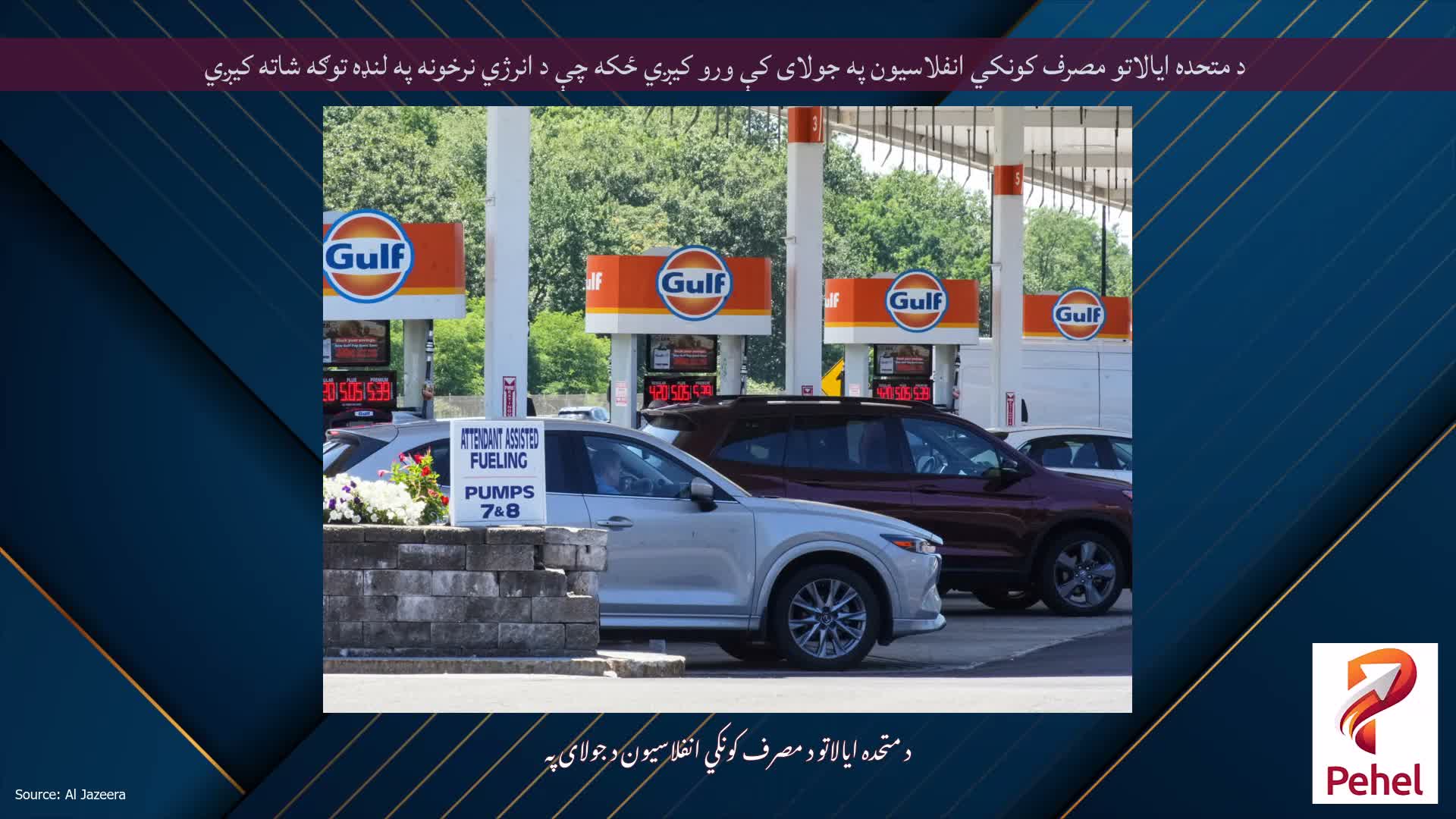 د متحده ایالاتو مصرف کونکي انفلاسیون په جولای کې ورو کیږي ځکه چې د انرژي نرخونه په لنډه توګه شاته کیږي
