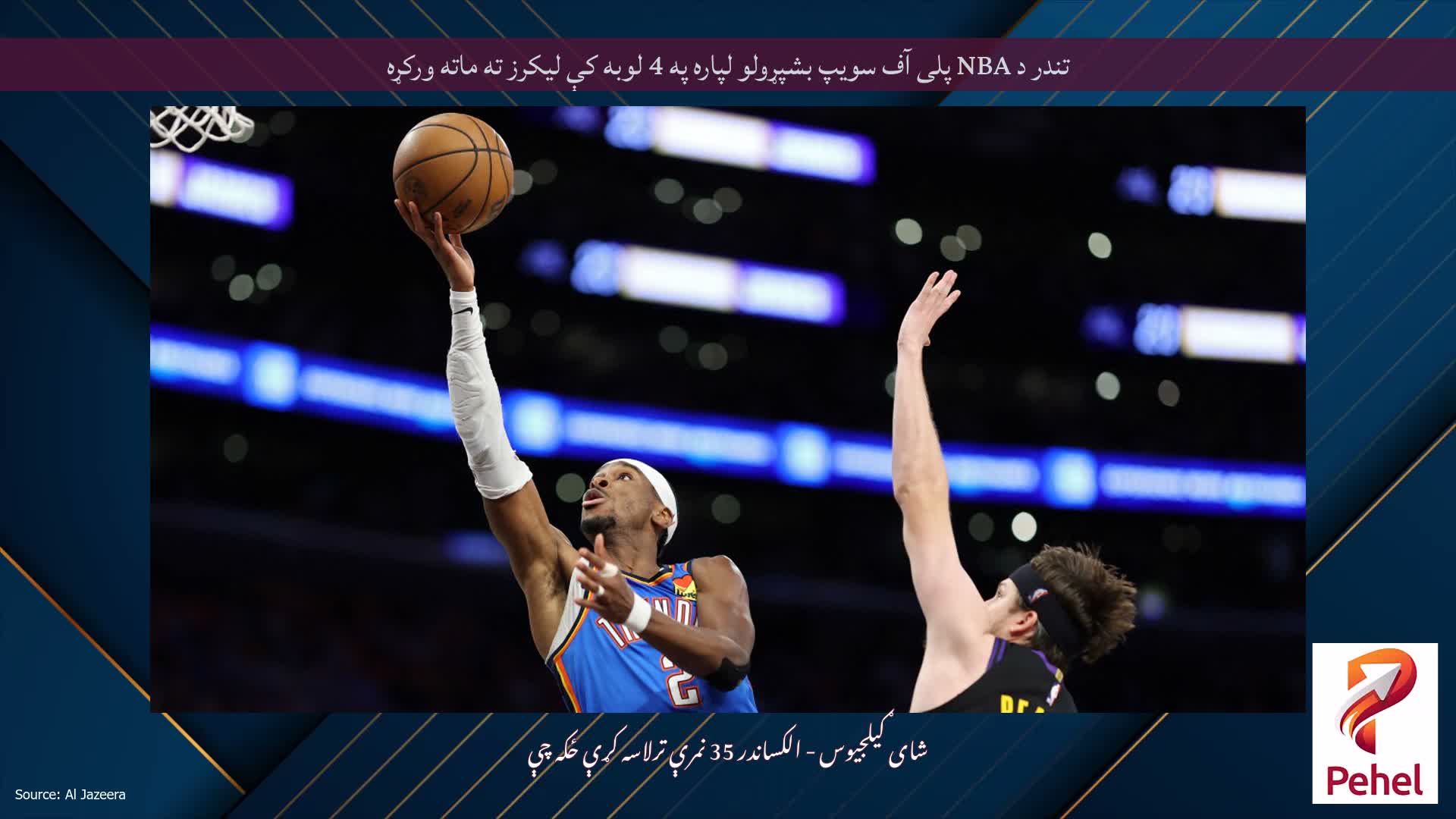 تندر د NBA پلی آف سویپ بشپړولو لپاره په 4 لوبه کې لیکرز ته ماته ورکړه
