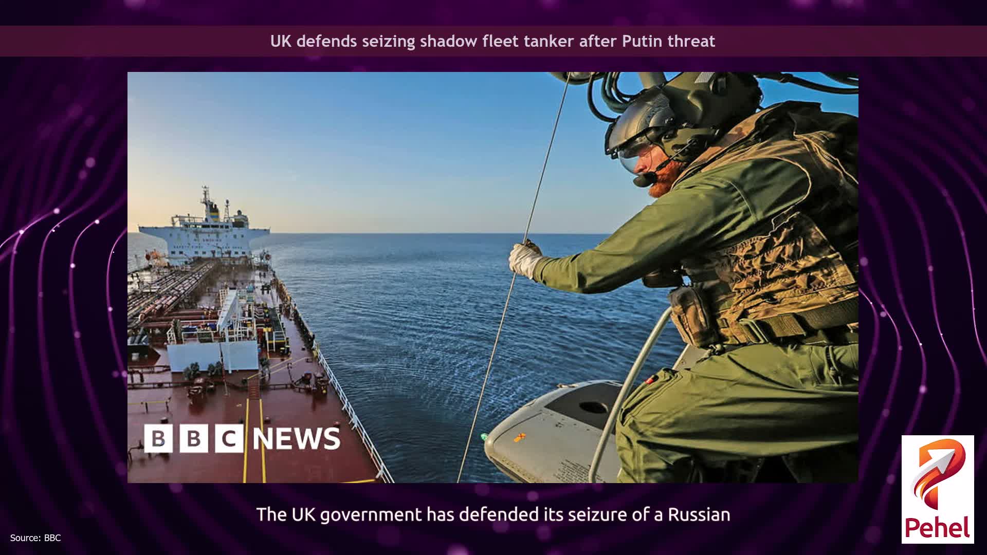 UK defends seizing shadow fleet tanker after Putin threat