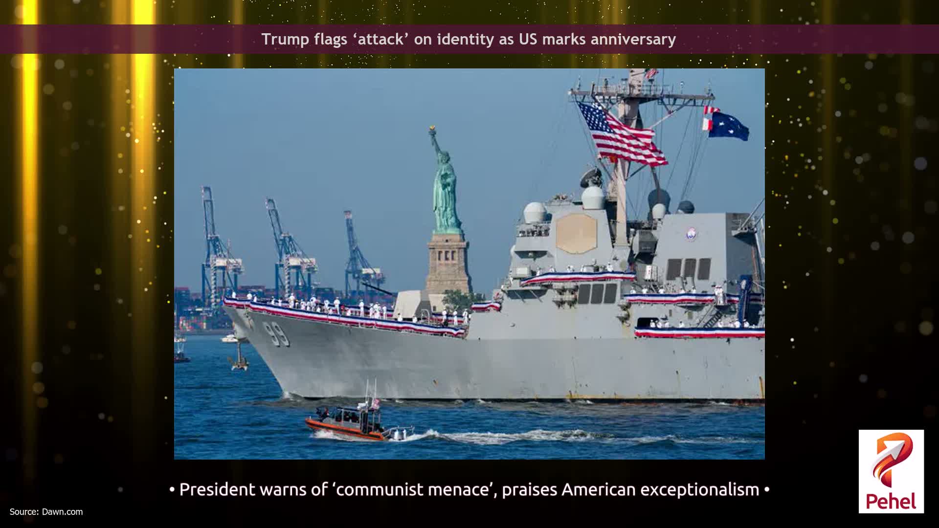 Trump flags ‘attack’ on identity as US marks anniversary