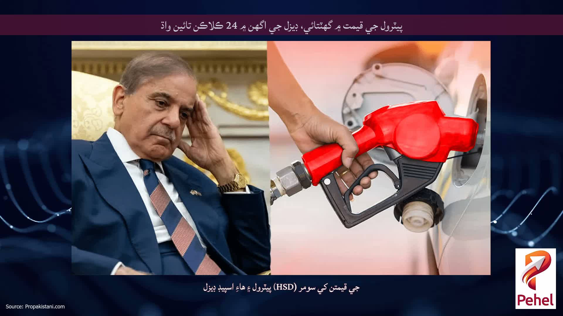 پيٽرول جي قيمت ۾ گهٽتائي، ڊيزل جي اگهن ۾ 24 ڪلاڪن تائين واڌ