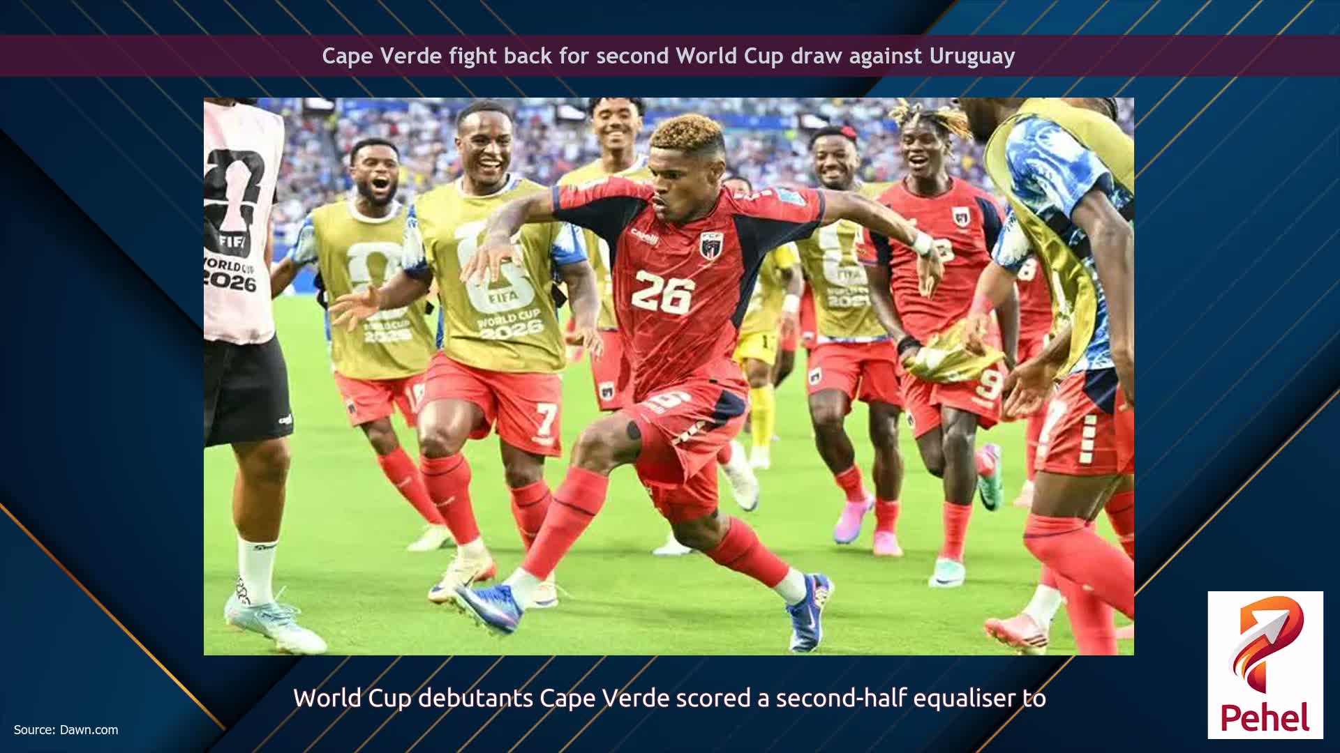 Cape Verde fight back for second World Cup draw against Uruguay
